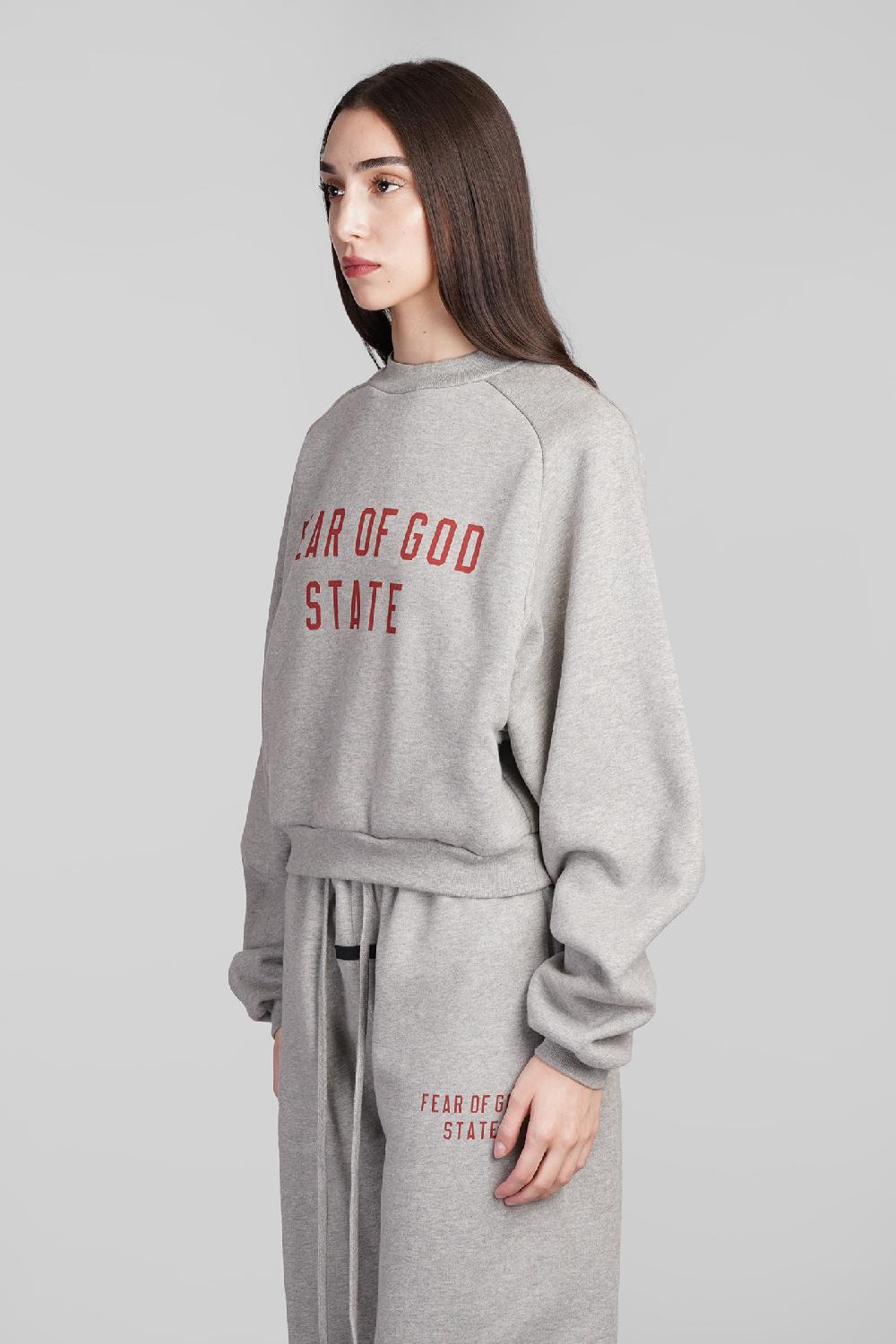 Deliberti Fear of God Essentials Felpa in cotone grigio cod. 409710 - Deliberti The Luxury Shopping ACQUISTA ORA