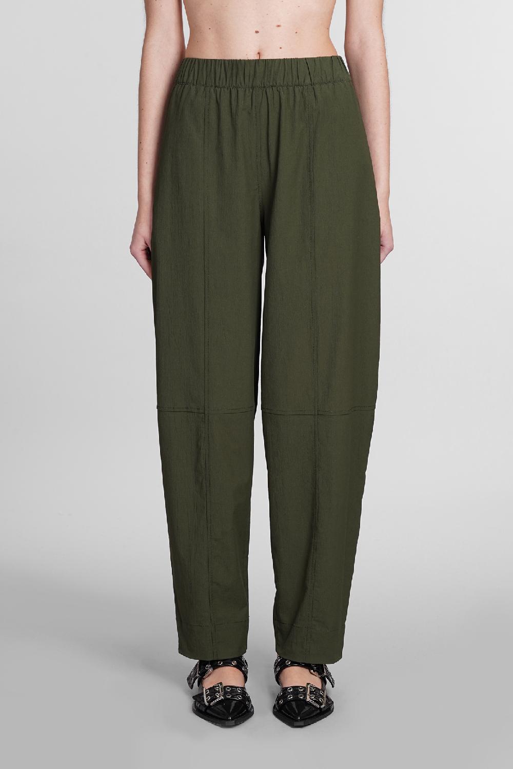 Deliberti Ganni Pantalone in cotone verde cod. 397203 - Deliberti The Luxury Shopping Ultimi due giorni