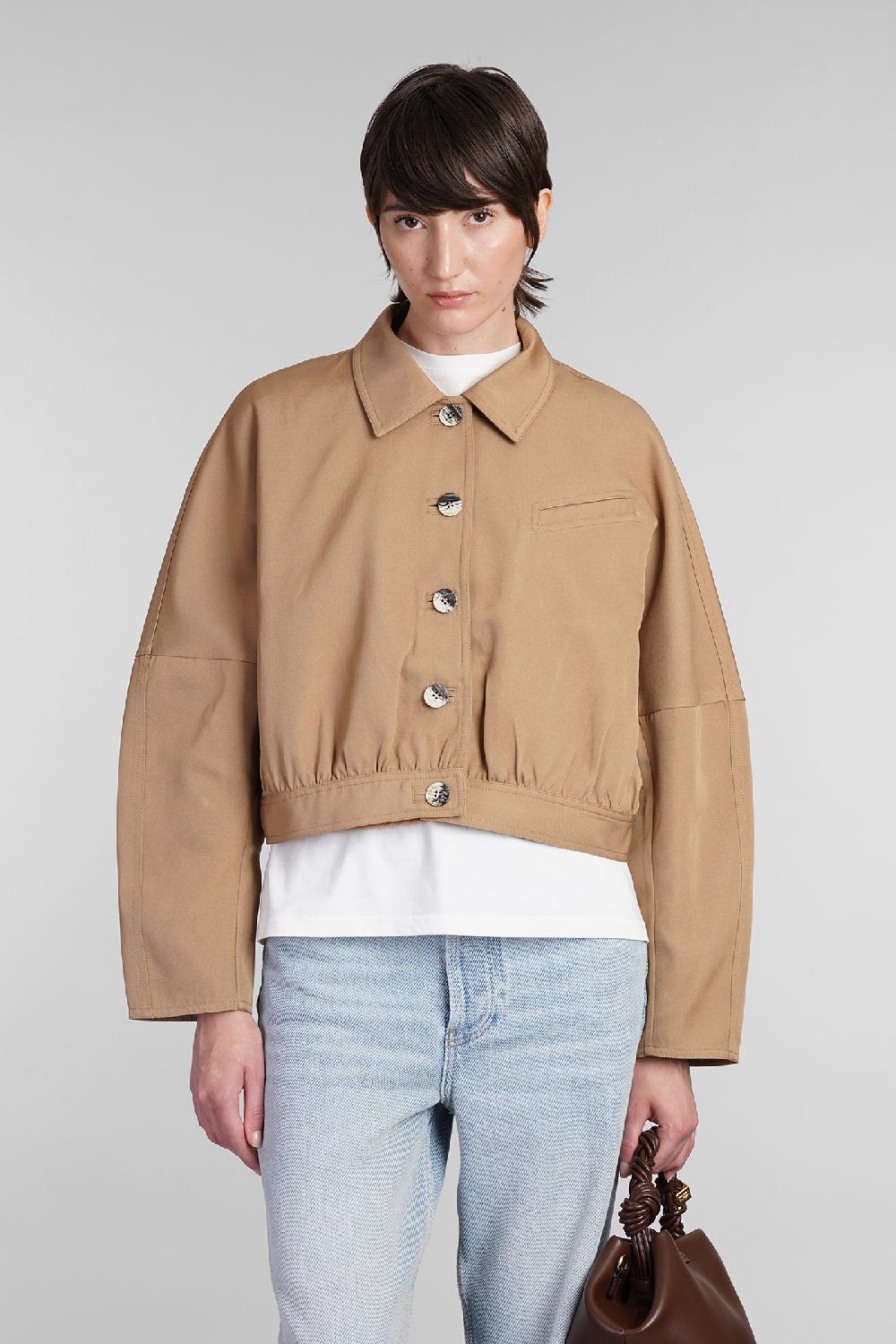 Deliberti Ganni Giacca casual in poliestere beige cod. 403434 - Deliberti The Luxury Shopping