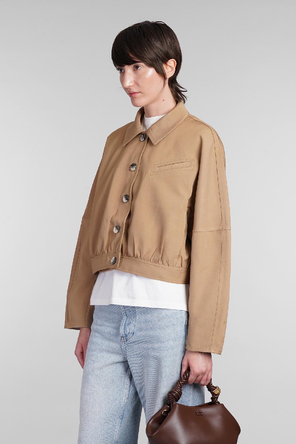 Deliberti Ganni Giacca casual in poliestere beige cod. 403434 - Deliberti The Luxury Shopping Promozione temporanea