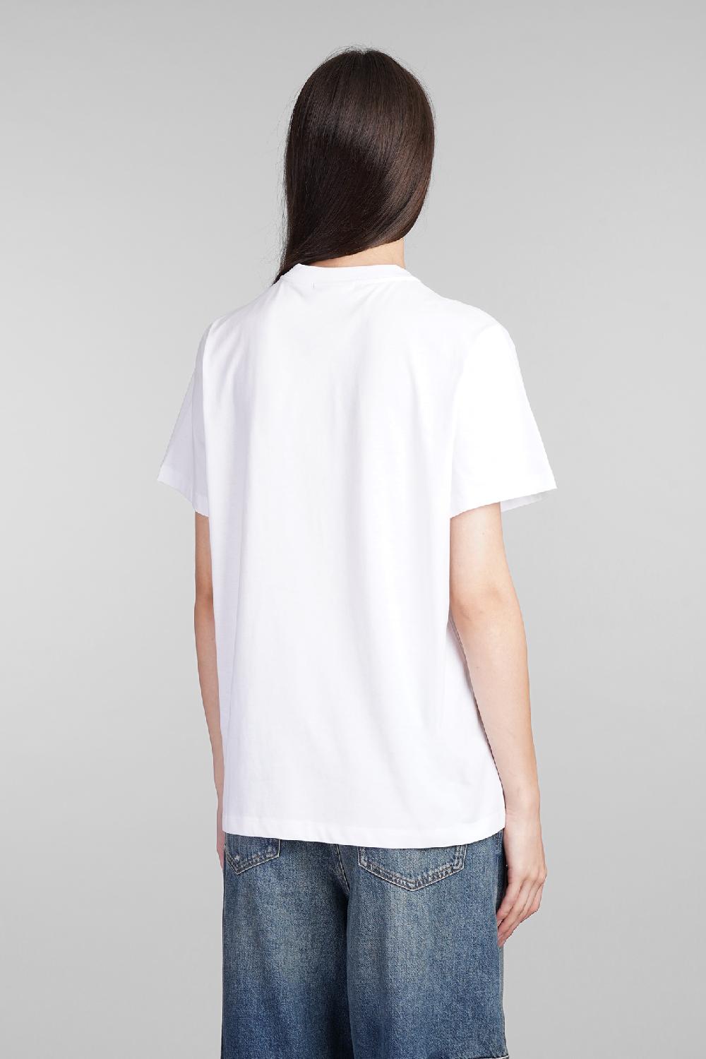Deliberti Ganni T-shirt in cotone bianco cod. 409915 - Deliberti The Luxury Shopping Fino al 50% di sconto