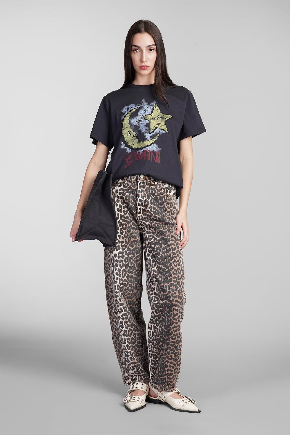 Deliberti Ganni T-shirt in cotone nero cod. 409916 - Deliberti The Luxury Shopping Fino al 60% di sconto