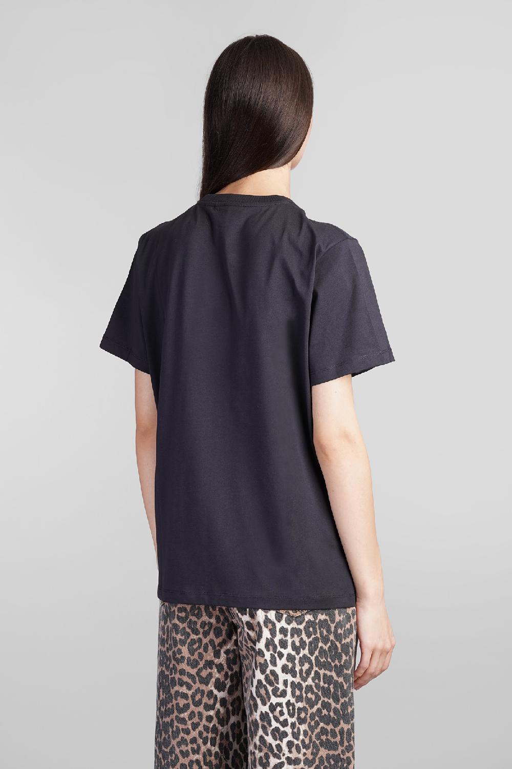 Deliberti Ganni T-shirt in cotone nero cod. 409916 - Deliberti The Luxury Shopping Fino al 60% di sconto