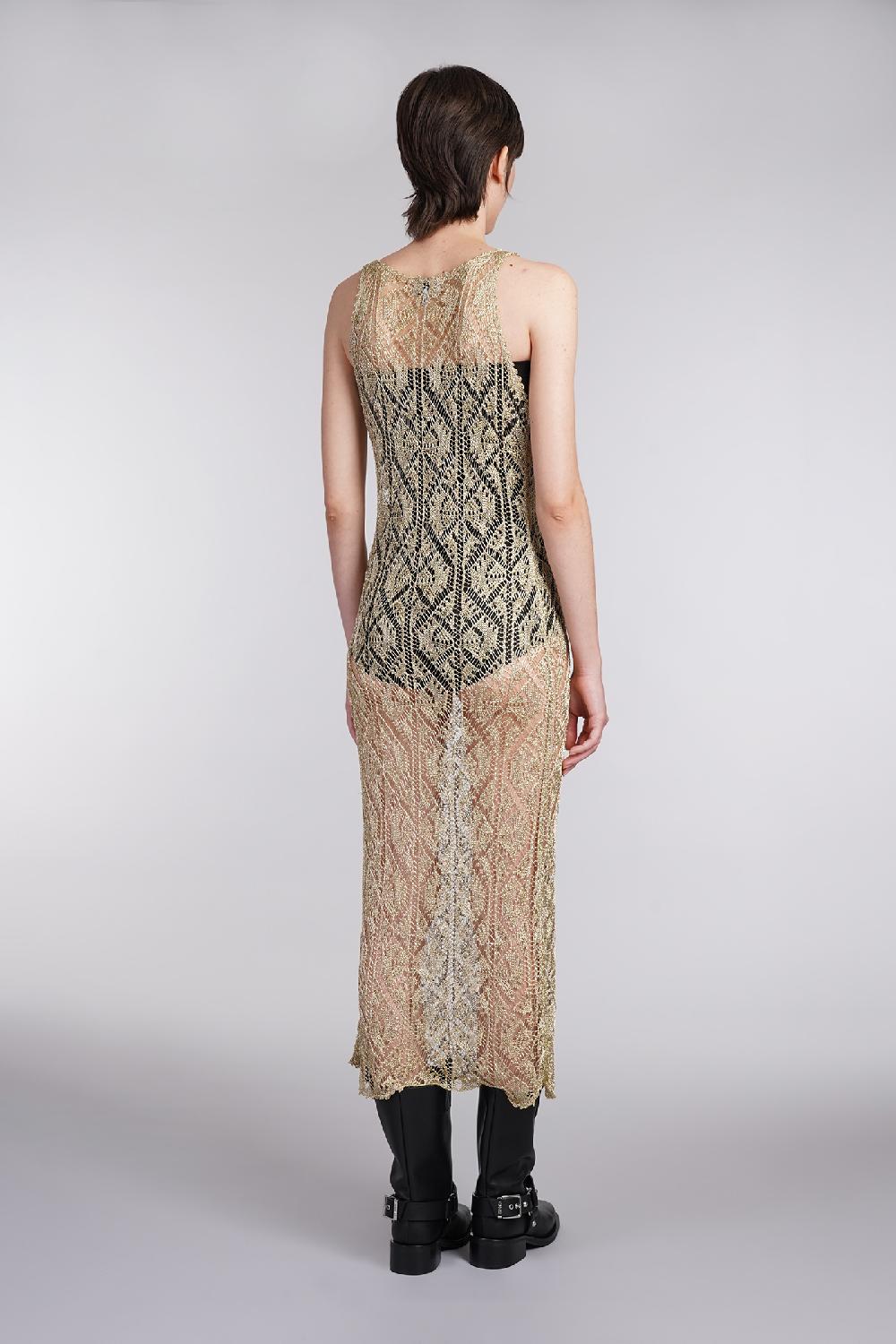 Deliberti Ganni Abito in viscosa oro cod. 403438 - Deliberti The Luxury Shopping Fino al 65% di sconto