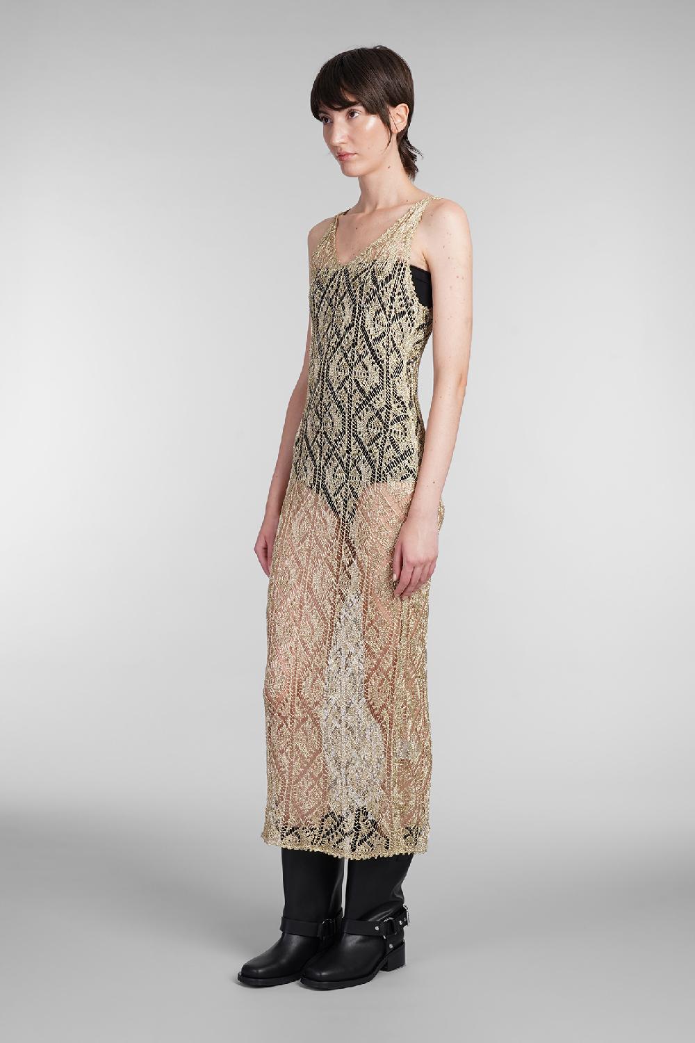 Deliberti Ganni Abito in viscosa oro cod. 403438 - Deliberti The Luxury Shopping Fino al 65% di sconto