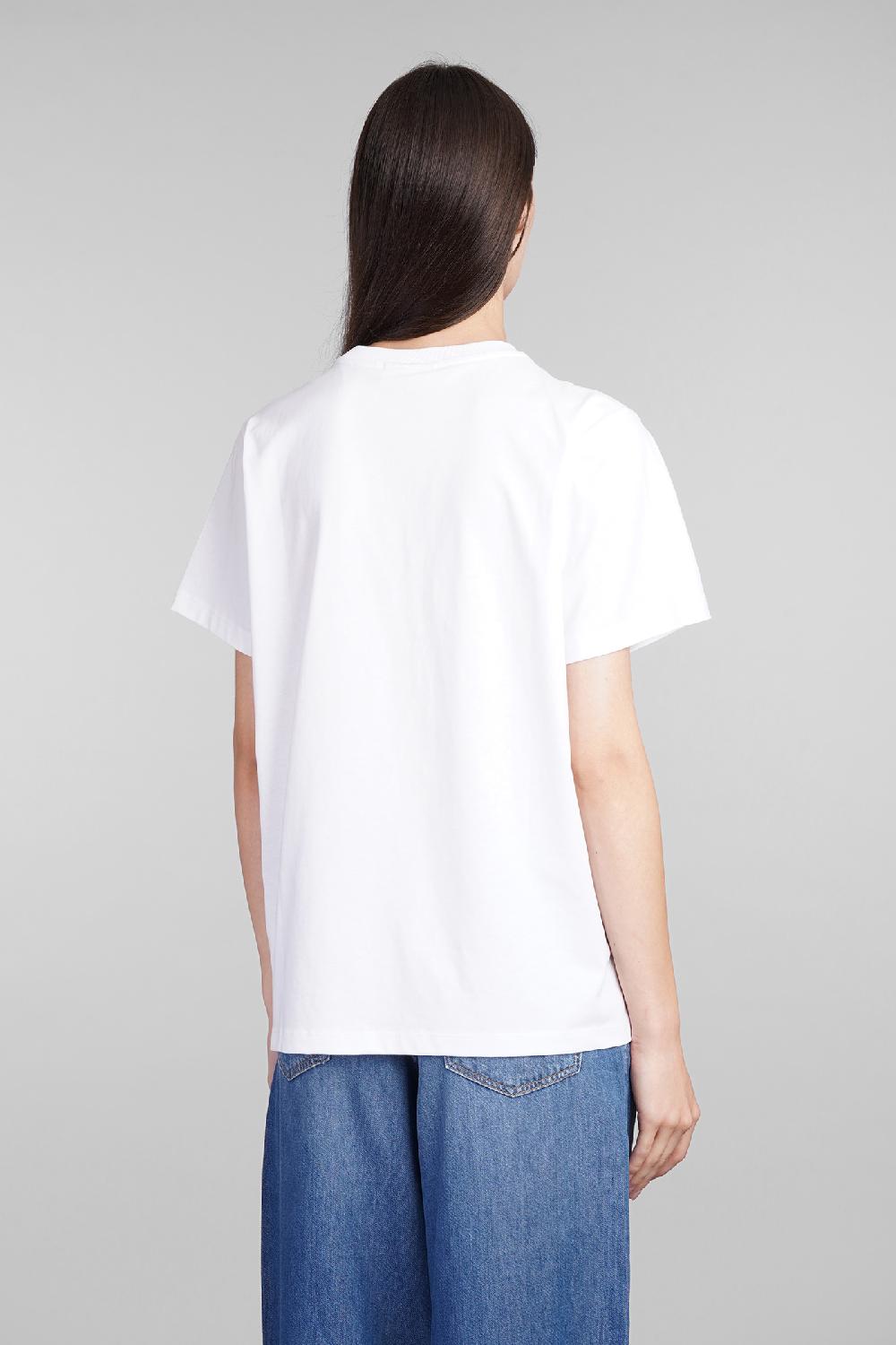 Deliberti Ganni T-shirt in cotone bianco cod. 409918 - Deliberti The Luxury Shopping Fino al 55% di sconto