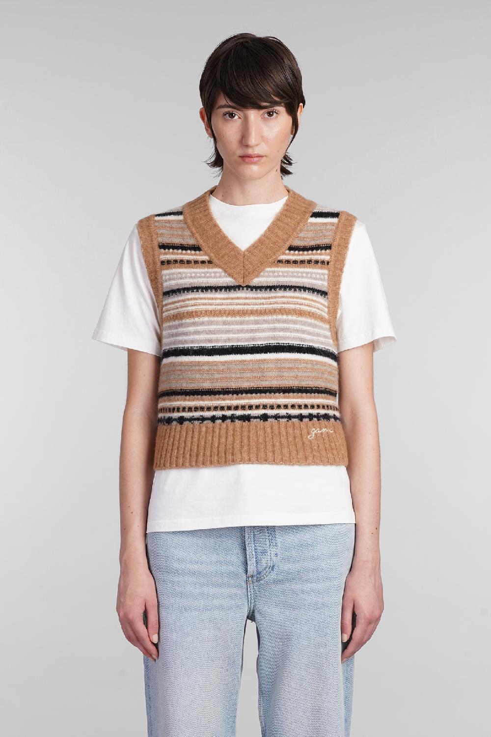 Deliberti Ganni Gilet in lana beige cod. 403440 - Deliberti The Luxury Shopping