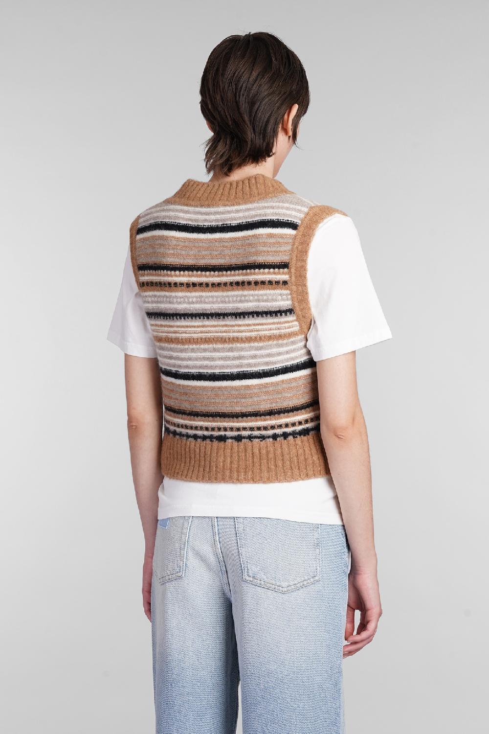 Deliberti Ganni Gilet in lana beige cod. 403440 - Deliberti The Luxury Shopping Solo un giorno rimasto