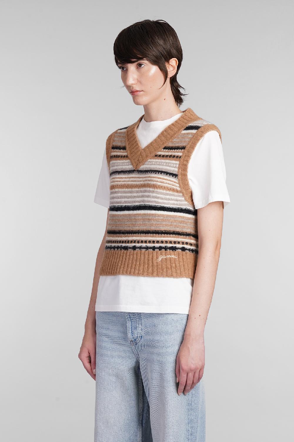 Deliberti Ganni Gilet in lana beige cod. 403440 - Deliberti The Luxury Shopping Solo un giorno rimasto
