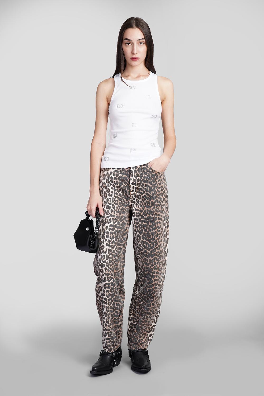 Deliberti Ganni Canotta in cotone bianco cod. 409919 - Deliberti The Luxury Shopping Super sconto