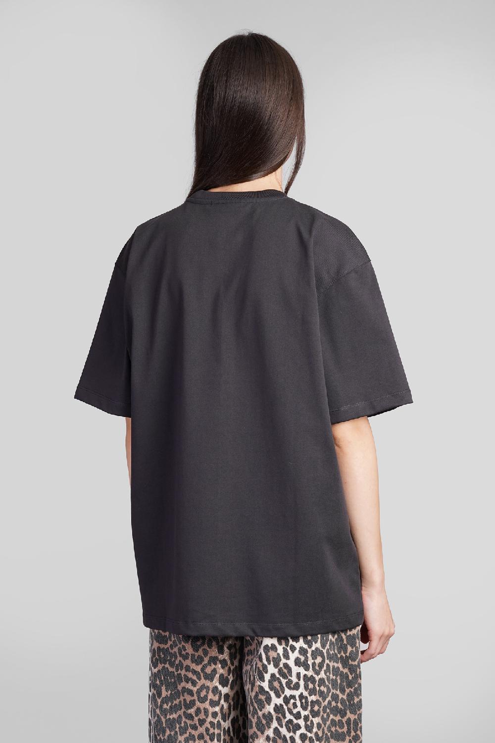 Deliberti Ganni T-shirt in cotone nero cod. 409921 - Deliberti The Luxury Shopping Black Friday Prezzi
