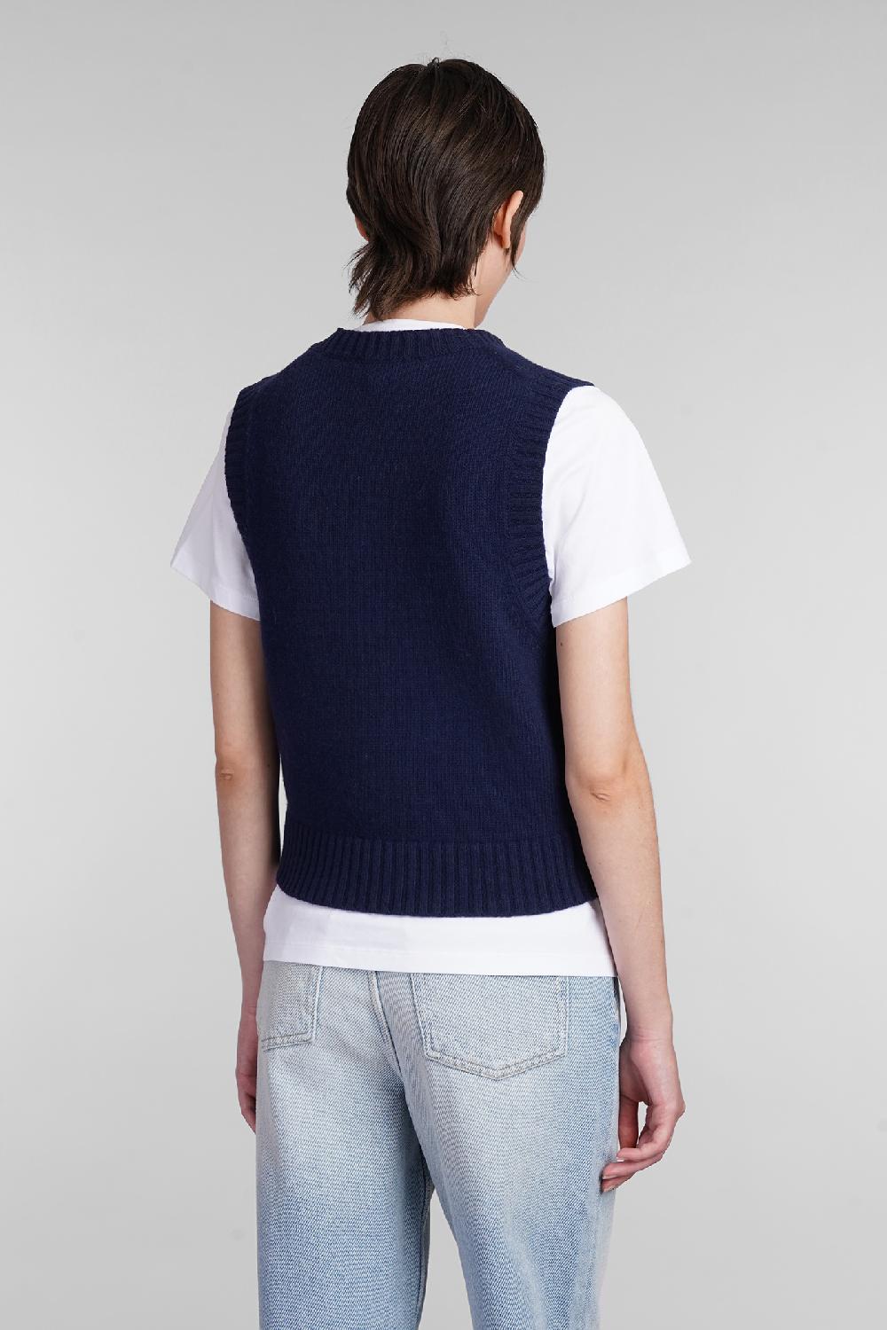 Deliberti Ganni Gilet in lana blu cod. 403447 - Deliberti The Luxury Shopping Sconti questo mese