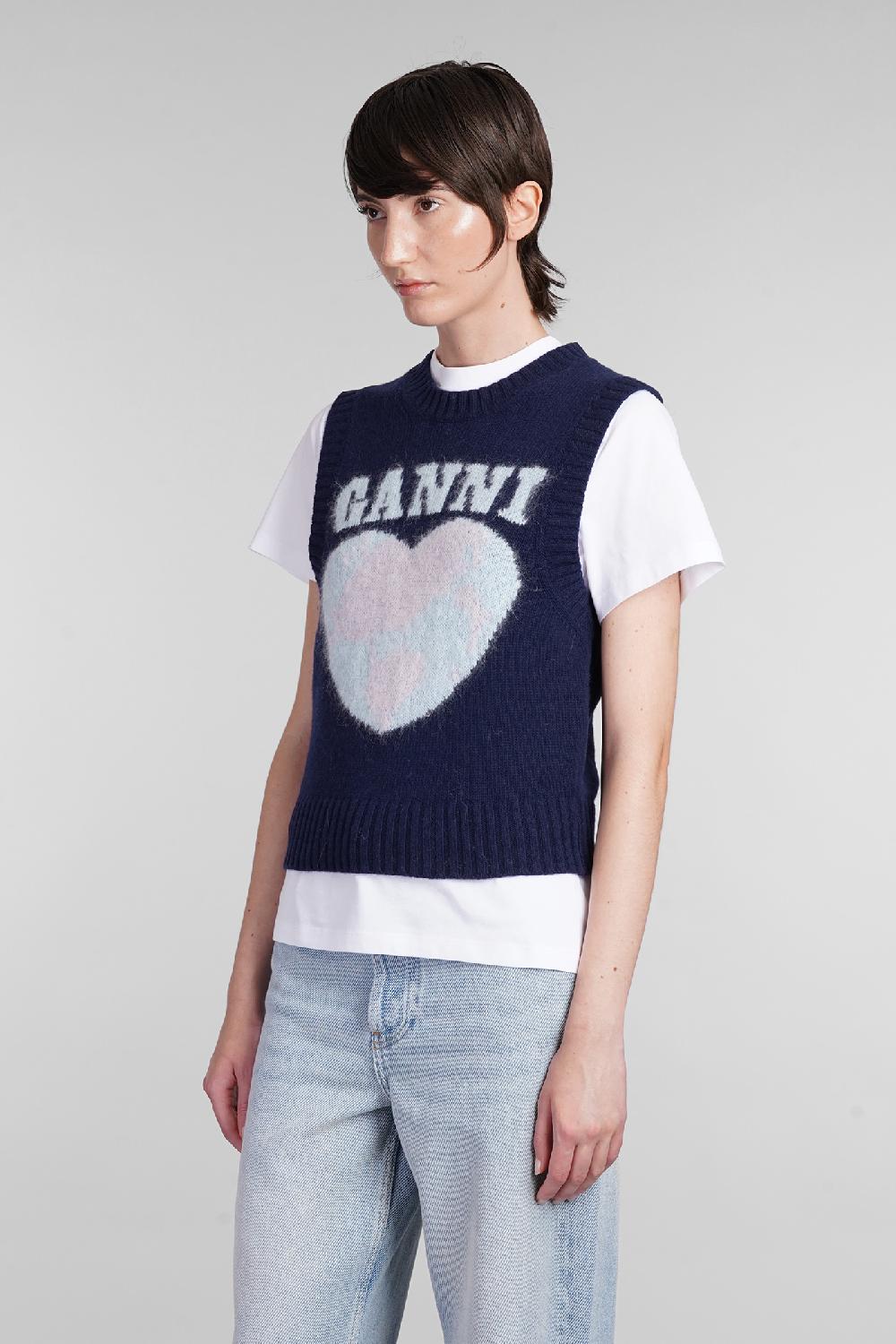 Deliberti Ganni Gilet in lana blu cod. 403447 - Deliberti The Luxury Shopping Sconti questo mese