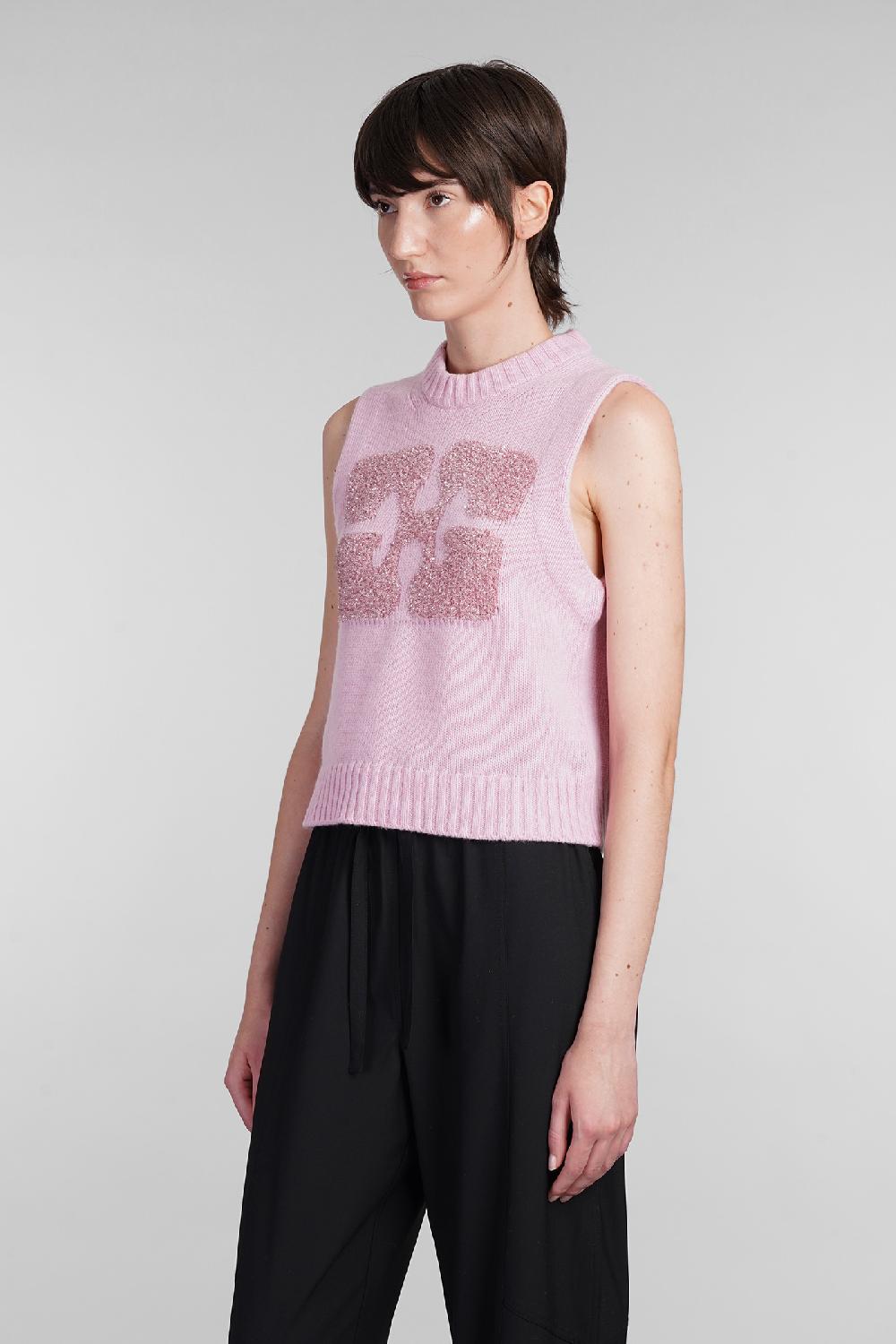 Deliberti Ganni Gilet in lana rosa cod. 403448 - Deliberti The Luxury Shopping 2025