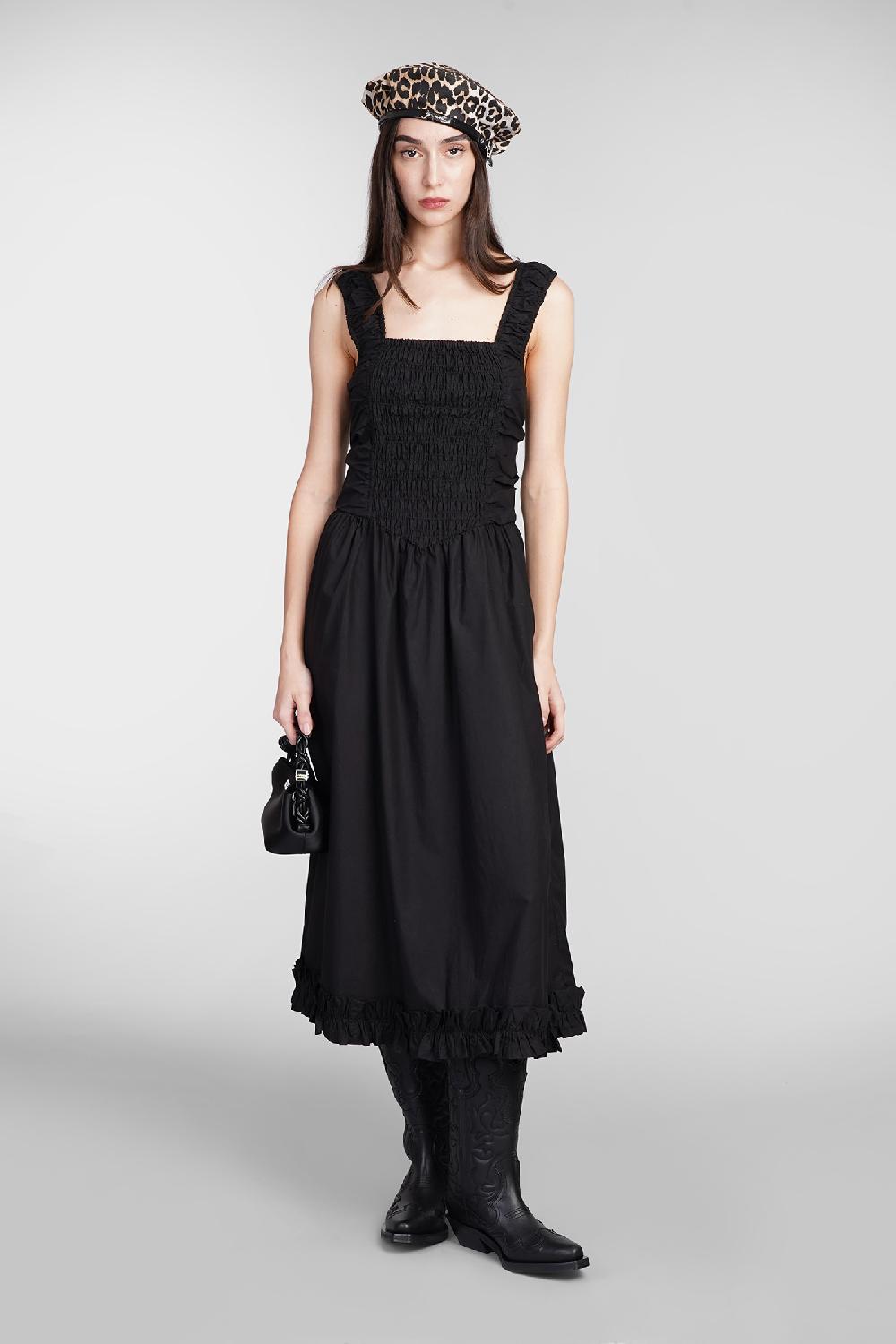 Deliberti Ganni Abito in cotone nero cod. 409930 - Deliberti The Luxury Shopping In Linea