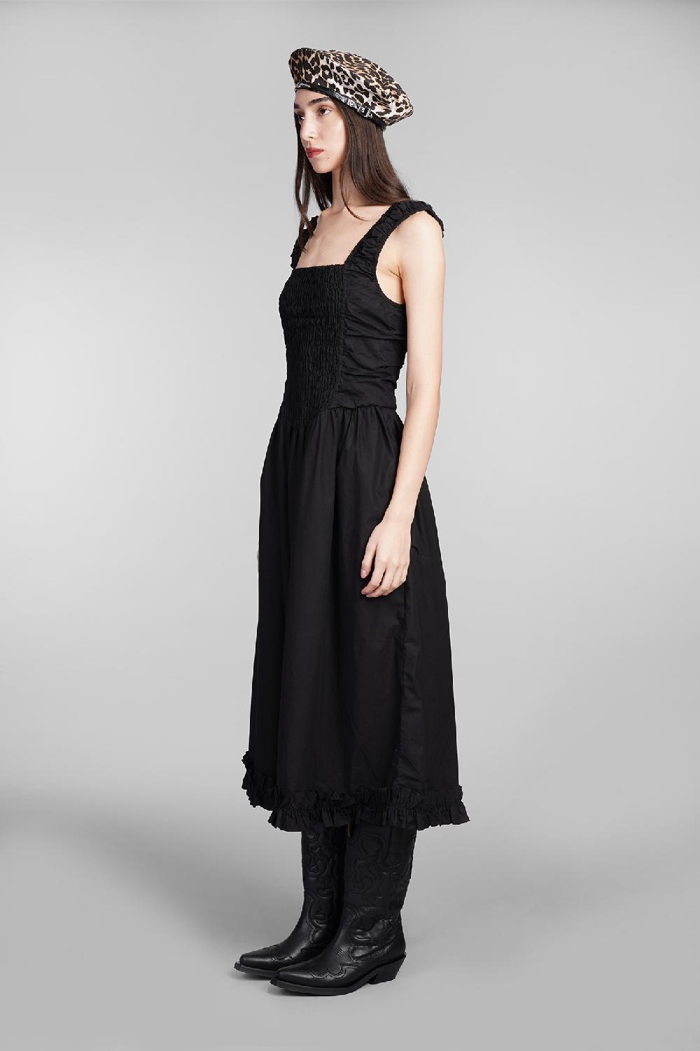 Deliberti Ganni Abito in cotone nero cod. 409930 - Deliberti The Luxury Shopping In Linea