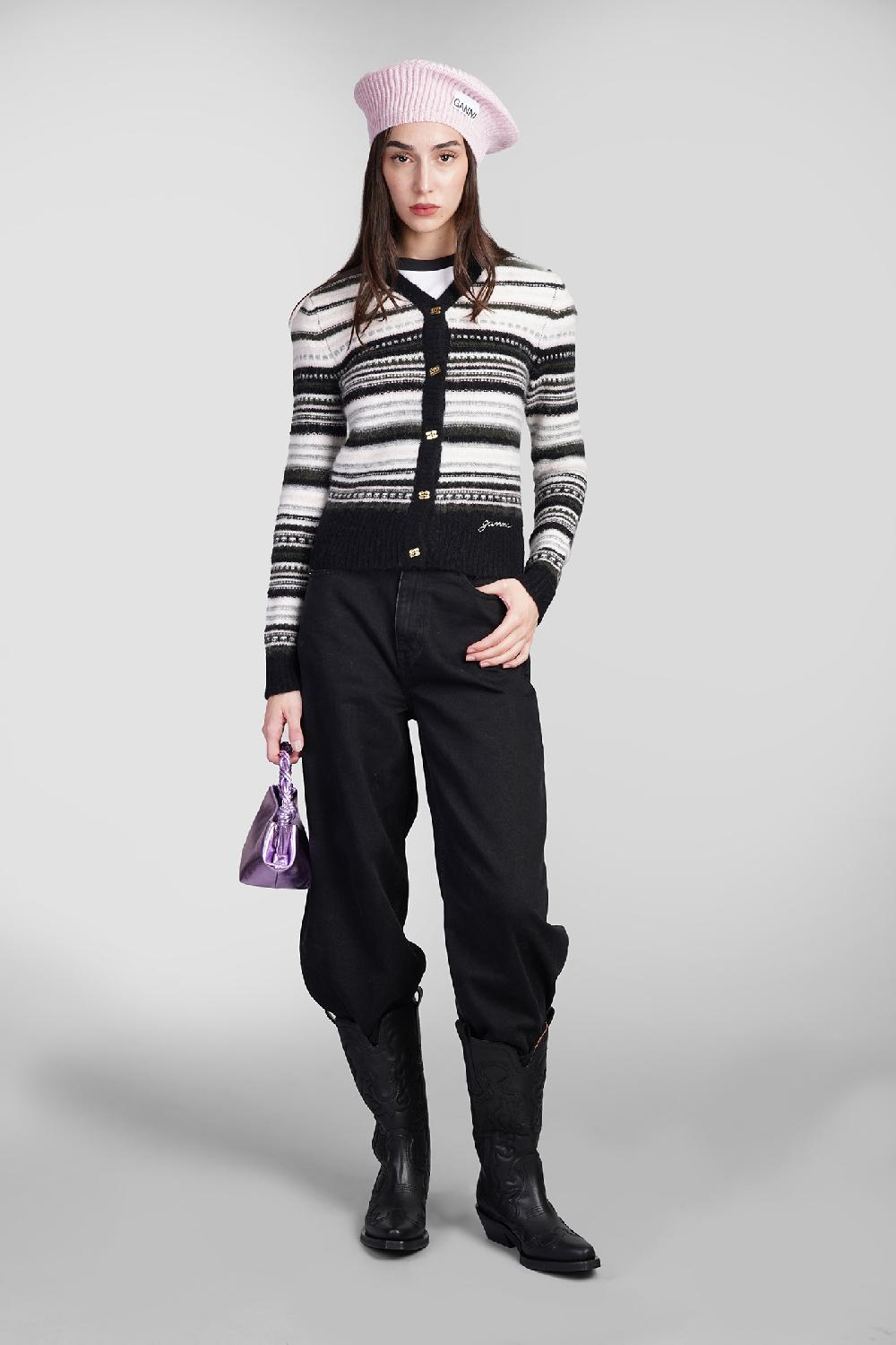 Deliberti Ganni Cardigan in lana nera cod. 409935 - Deliberti The Luxury Shopping Negozi Online
