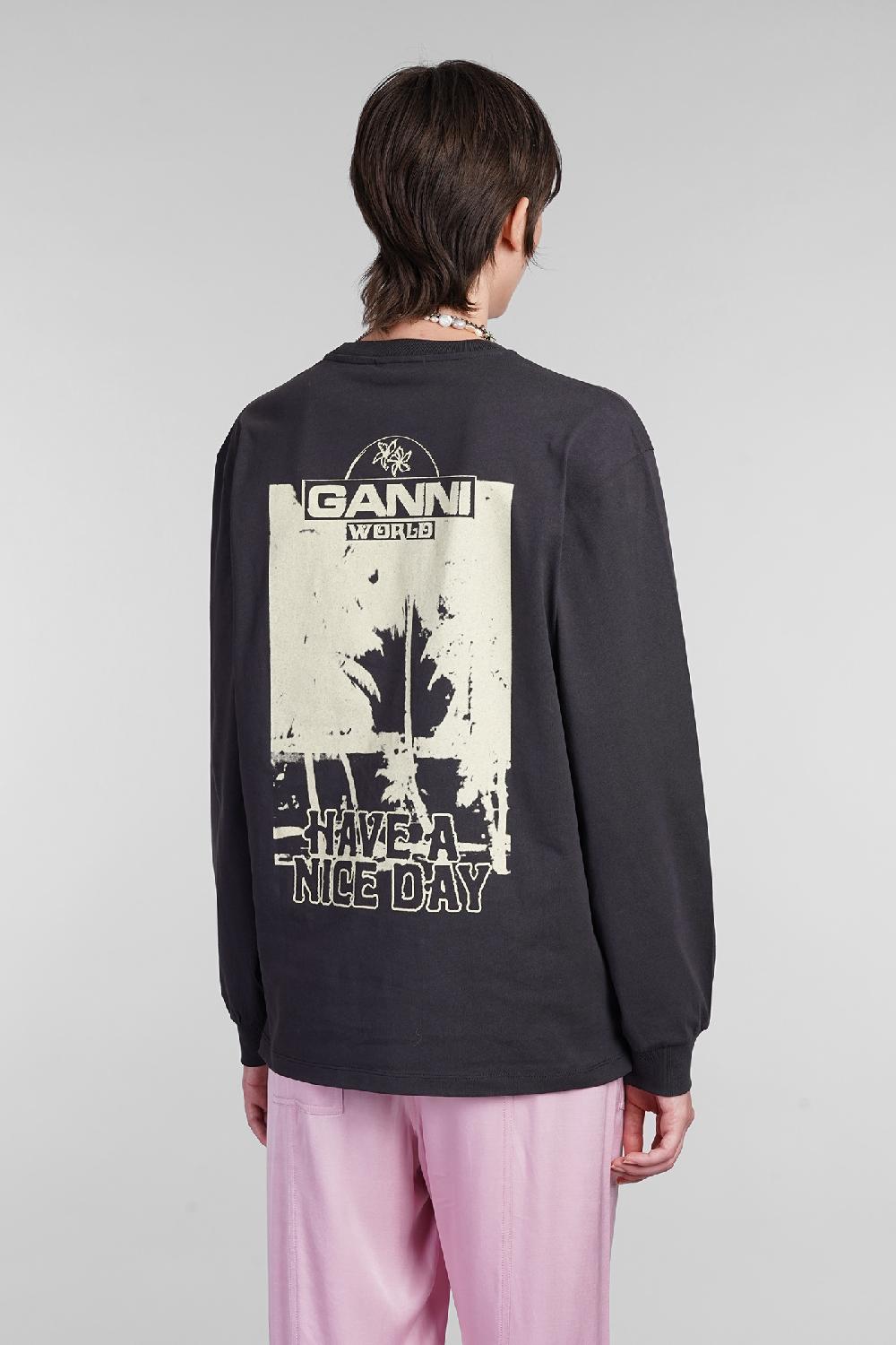 Deliberti Ganni T-shirt in cotone nero cod. 403455 - Deliberti The Luxury Shopping Promozione Limitata