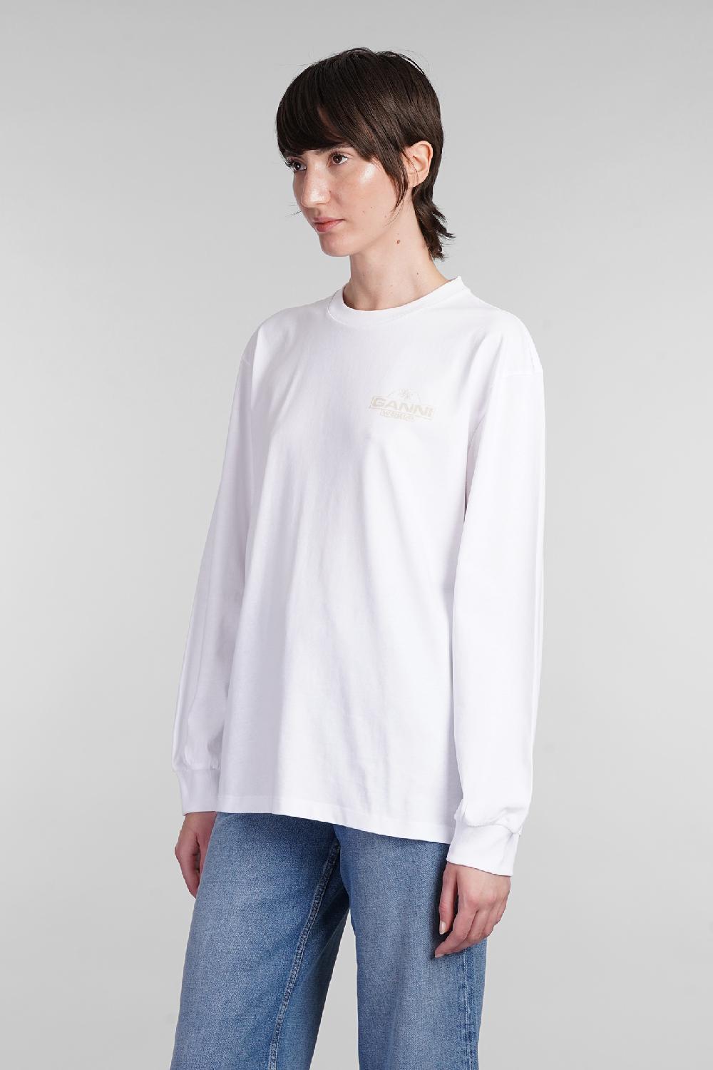 Deliberti Ganni T-shirt in cotone bianco cod. 403456 - Deliberti The Luxury Shopping Shopping Online