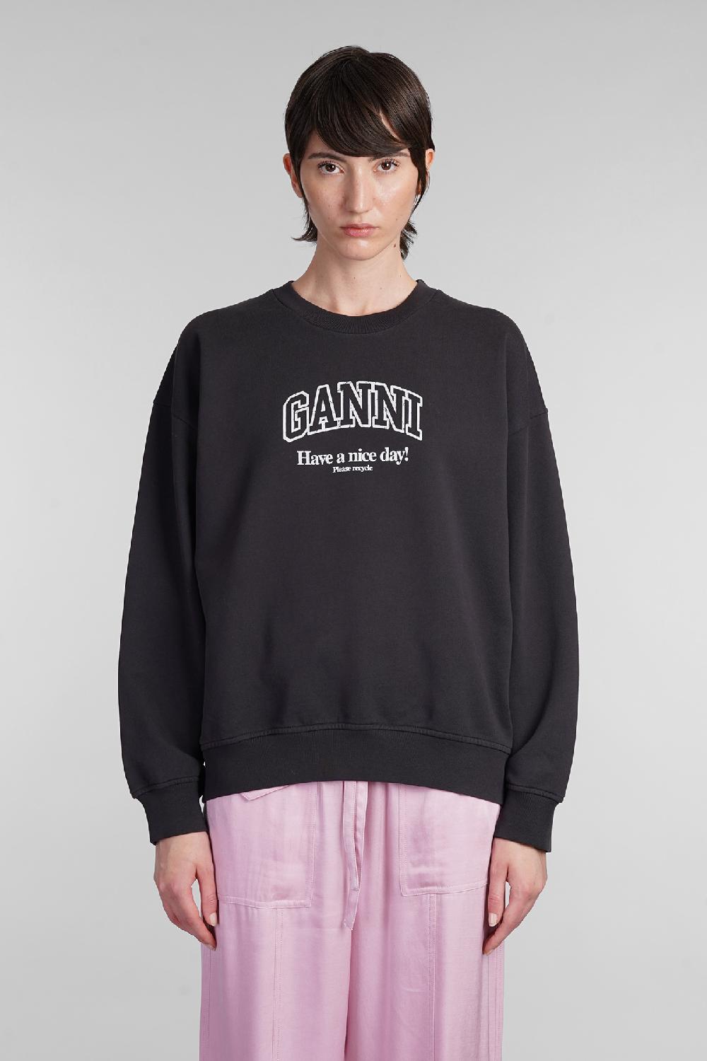 Deliberti Ganni Felpa in cotone nero cod. 403457 - Deliberti The Luxury Shopping Affare Del Giorno