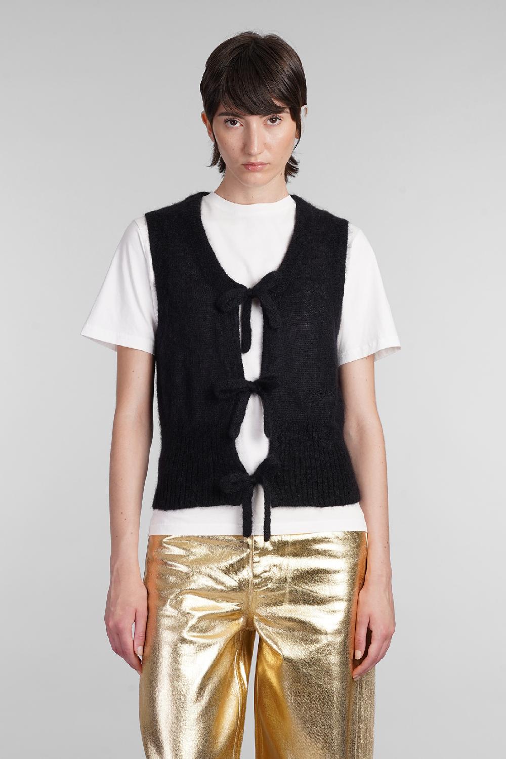 Deliberti Ganni Gilet in mohair nero cod. 403418 - Deliberti The Luxury Shopping
