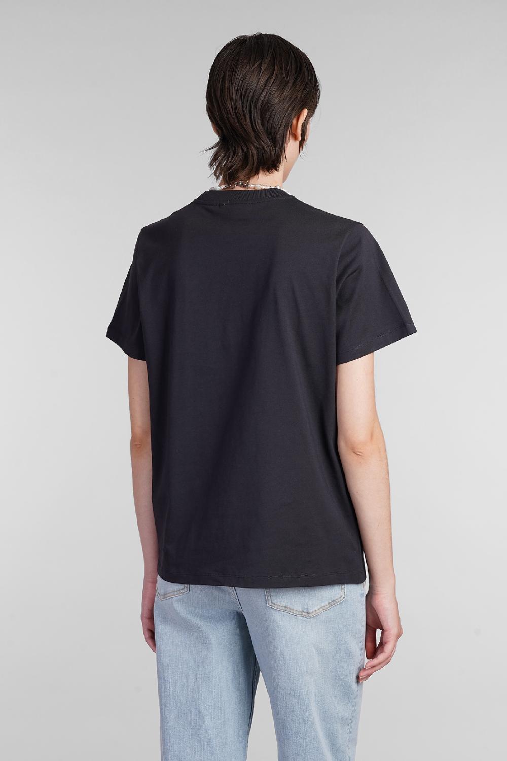 Deliberti Ganni T-shirt in cotone nero cod. 403421 - Deliberti The Luxury Shopping Offerta