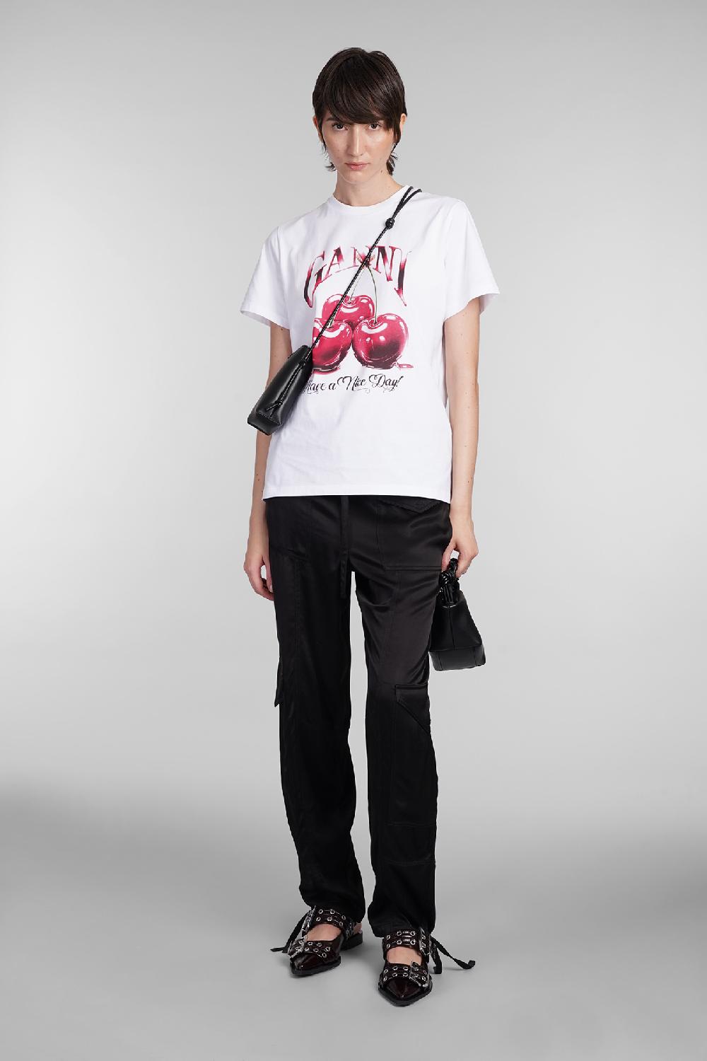 Deliberti Ganni T-shirt in cotone bianco cod. 403422 - Deliberti The Luxury Shopping Economico