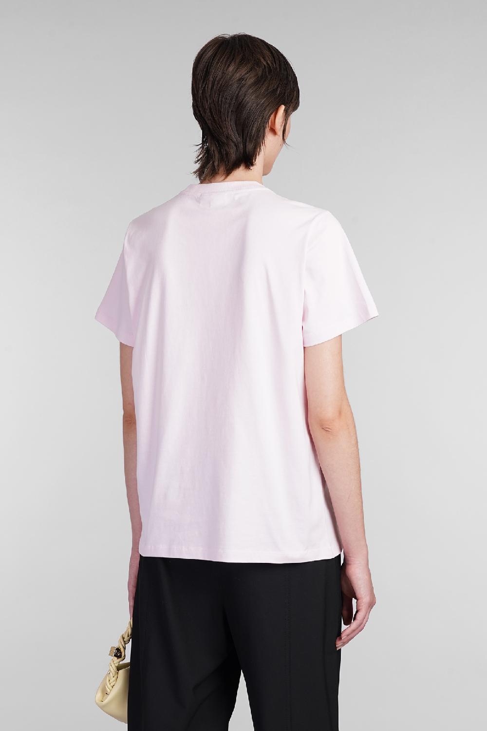 Deliberti Ganni T-shirt in cotone rosa cod. 403423 - Deliberti The Luxury Shopping Online