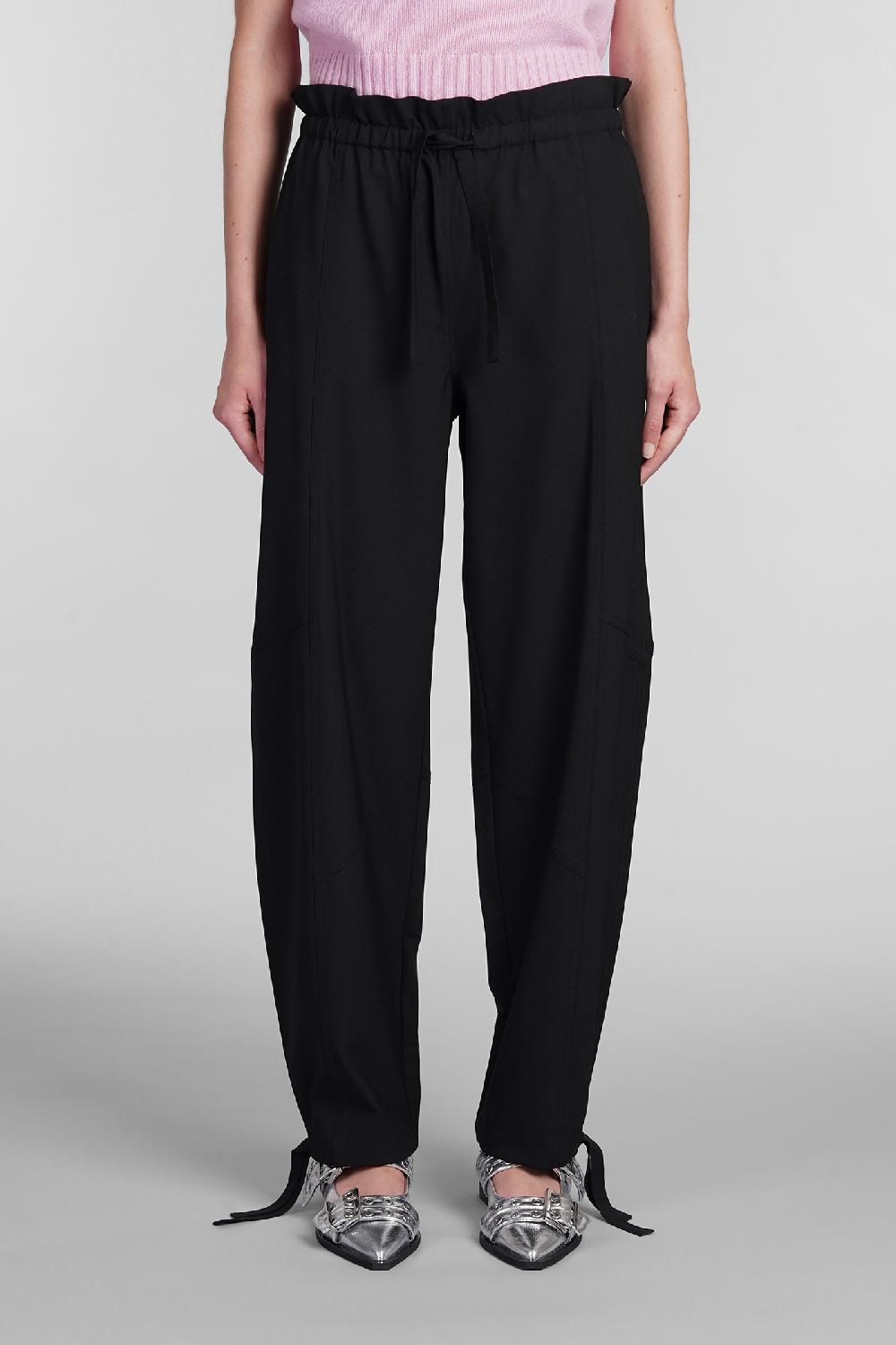 Deliberti Ganni Pantalone in viscosa nera cod. 403487 - Deliberti The Luxury Shopping