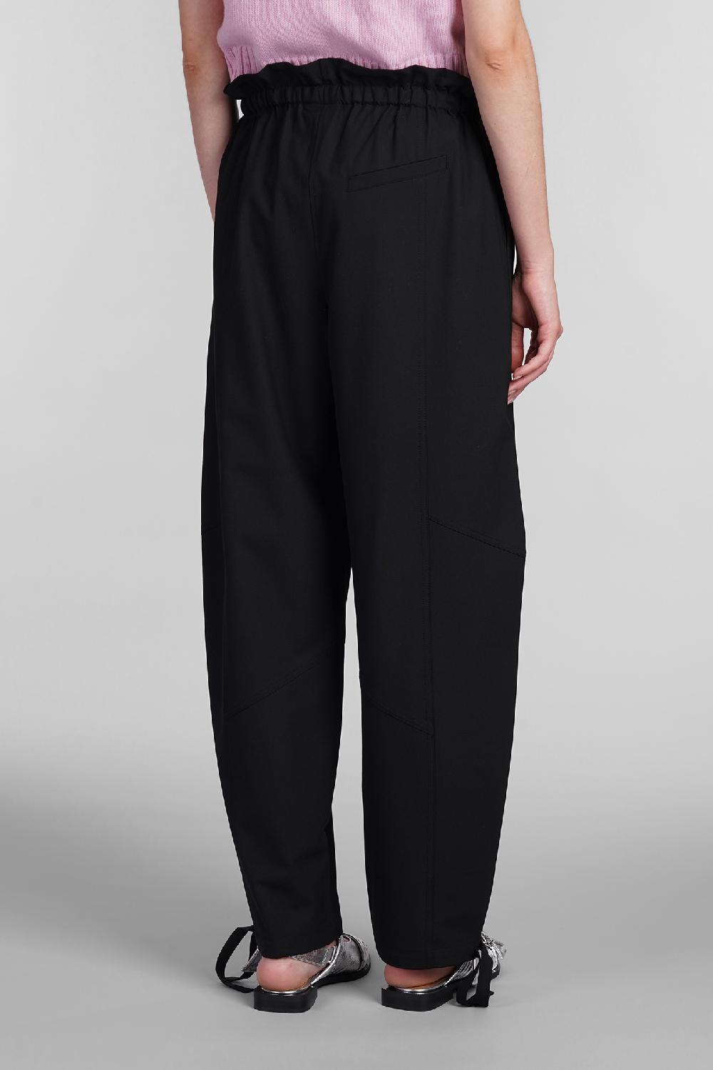 Deliberti Ganni Pantalone in viscosa nera cod. 403487 - Deliberti The Luxury Shopping Saldi