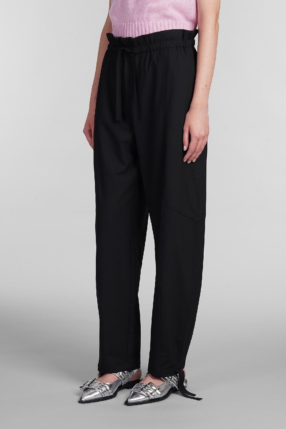 Deliberti Ganni Pantalone in viscosa nera cod. 403487 - Deliberti The Luxury Shopping Saldi