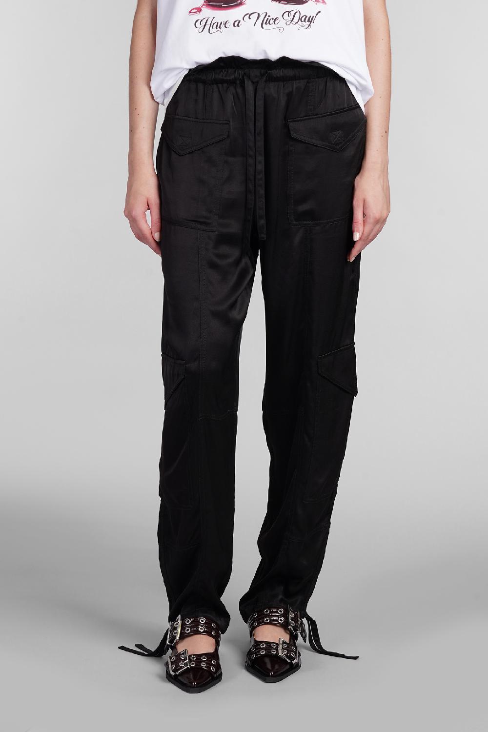 Deliberti Ganni Pantalone in viscosa nera cod. 403489 - Deliberti The Luxury Shopping Vendita Calda