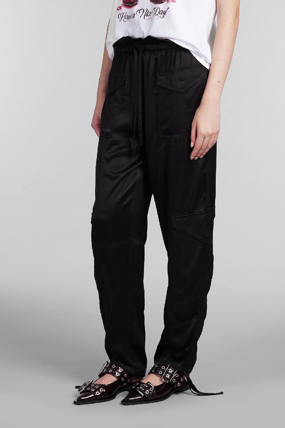 Deliberti Ganni Pantalone in viscosa nera cod. 403489 - Deliberti The Luxury Shopping Vendita Calda