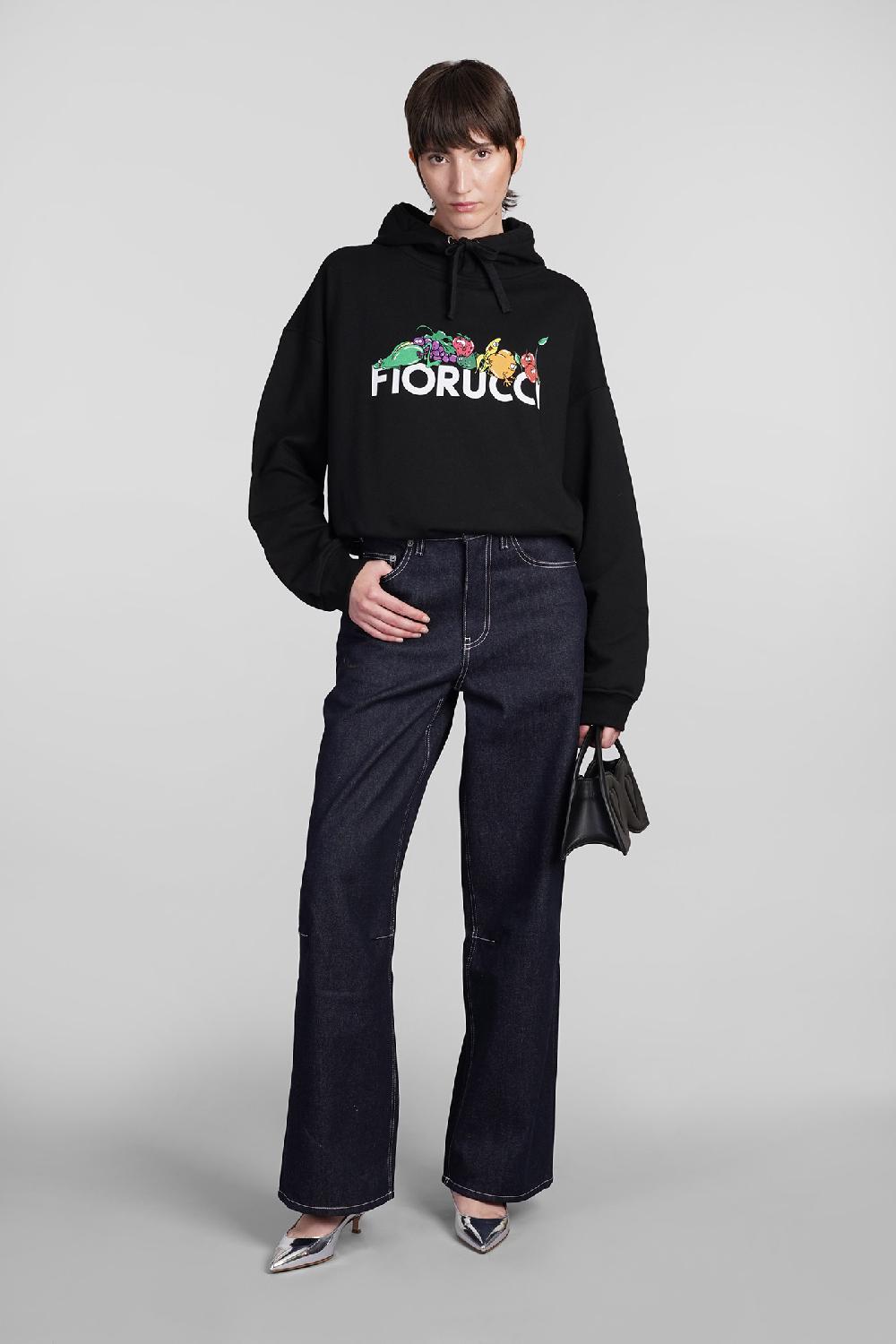 Deliberti Fiorucci Felpa in cotone nero cod. 401884 - Deliberti The Luxury Shopping Negozio