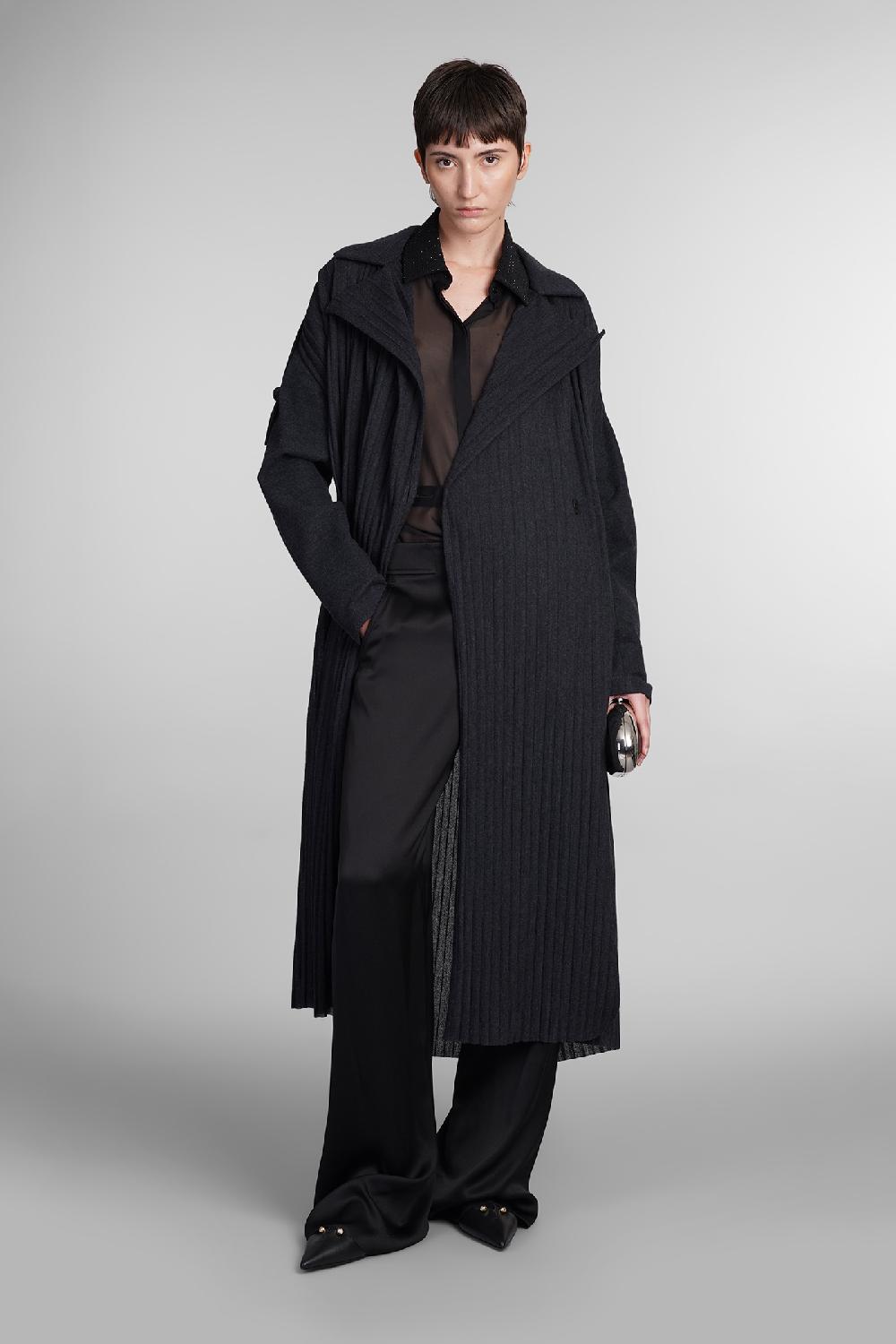Deliberti Giorgio Armani Trench in lana grigia cod. 403592 - Deliberti The Luxury Shopping Nuova