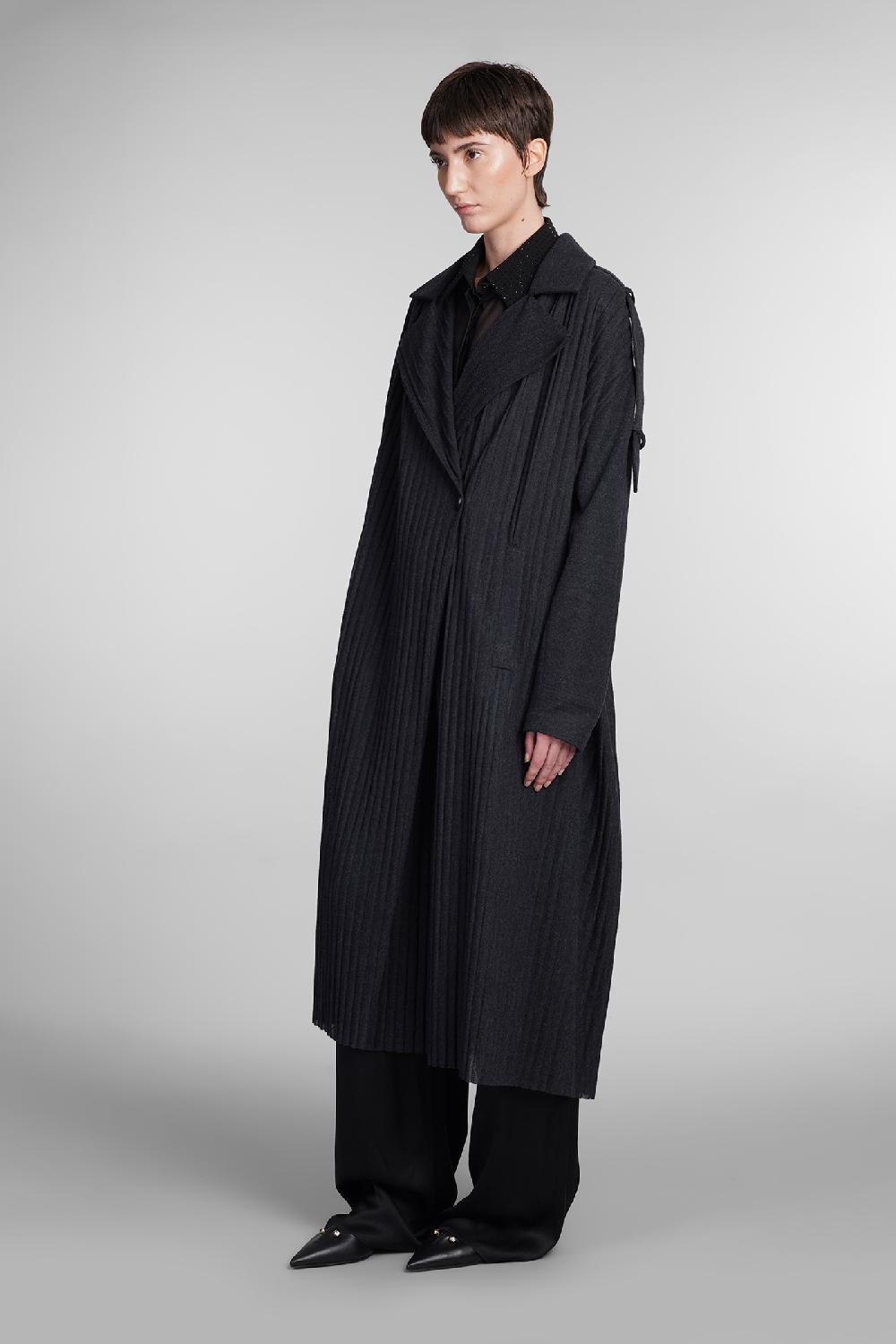 Deliberti Giorgio Armani Trench in lana grigia cod. 403592 - Deliberti The Luxury Shopping Nuova