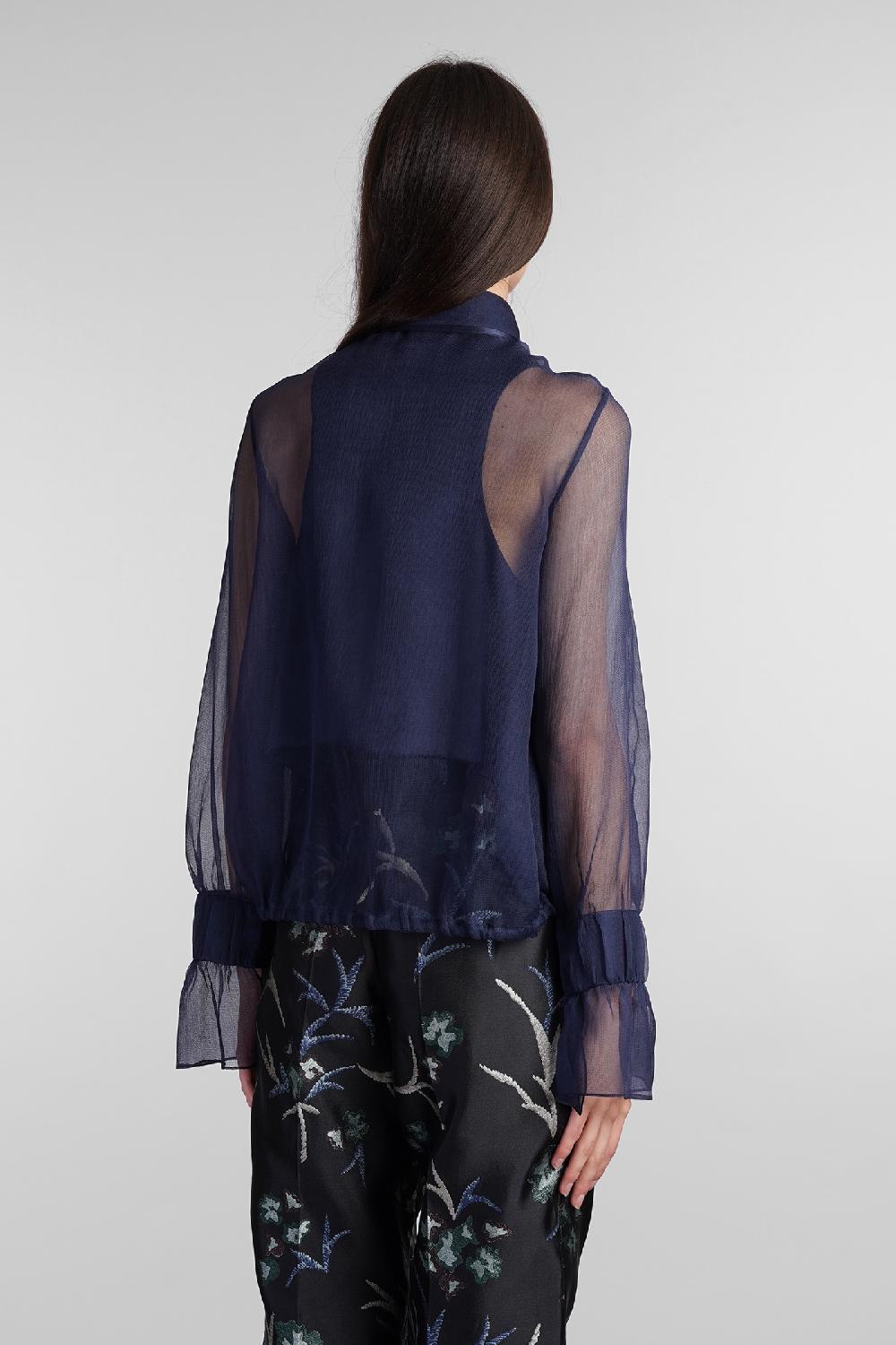 Deliberti Giorgio Armani Camicia in seta blu cod. 407683 - Deliberti The Luxury Shopping Offerta speciale