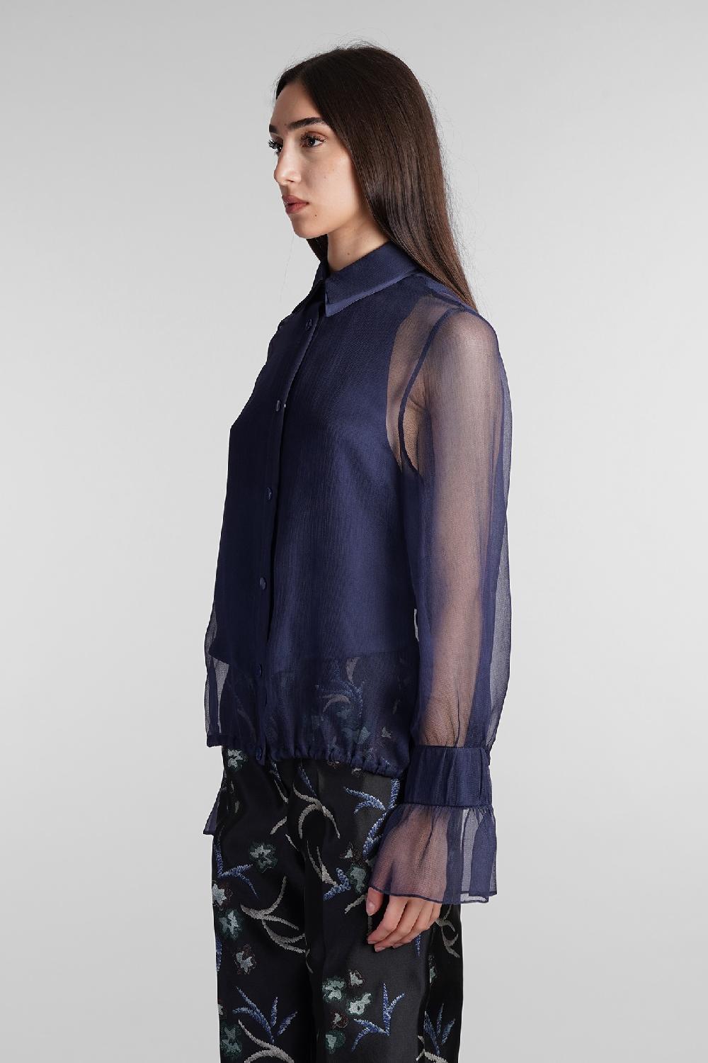 Deliberti Giorgio Armani Camicia in seta blu cod. 407683 - Deliberti The Luxury Shopping Offerta speciale