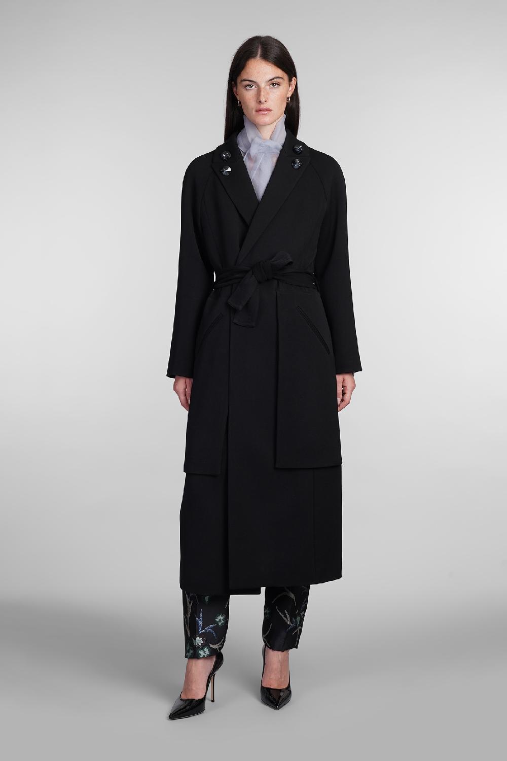 Deliberti Giorgio Armani Cappotto in lana nera cod. 403743 - Deliberti The Luxury Shopping Comprare a buon mercato