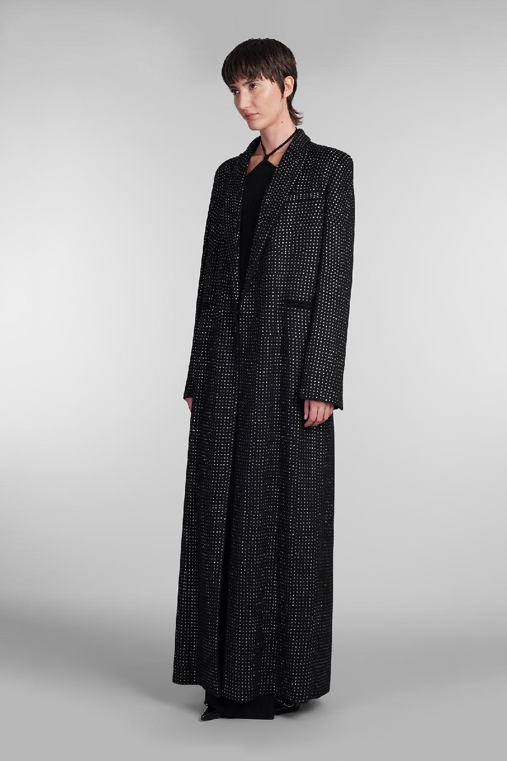 Deliberti Giuseppe di Morabito Cappotto in lana nera cod. 407964 - Deliberti The Luxury Shopping Black Friday
