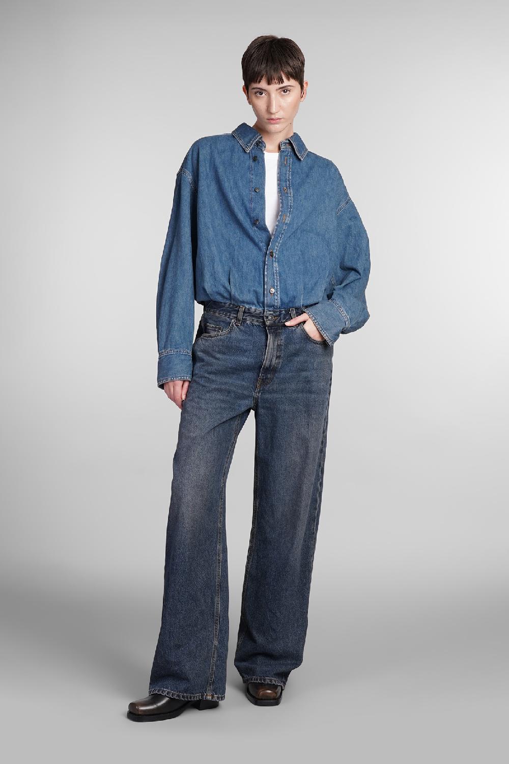 Deliberti Haikure Tuta tessie in cotone blu cod. 409672 - Deliberti The Luxury Shopping Vendita calda