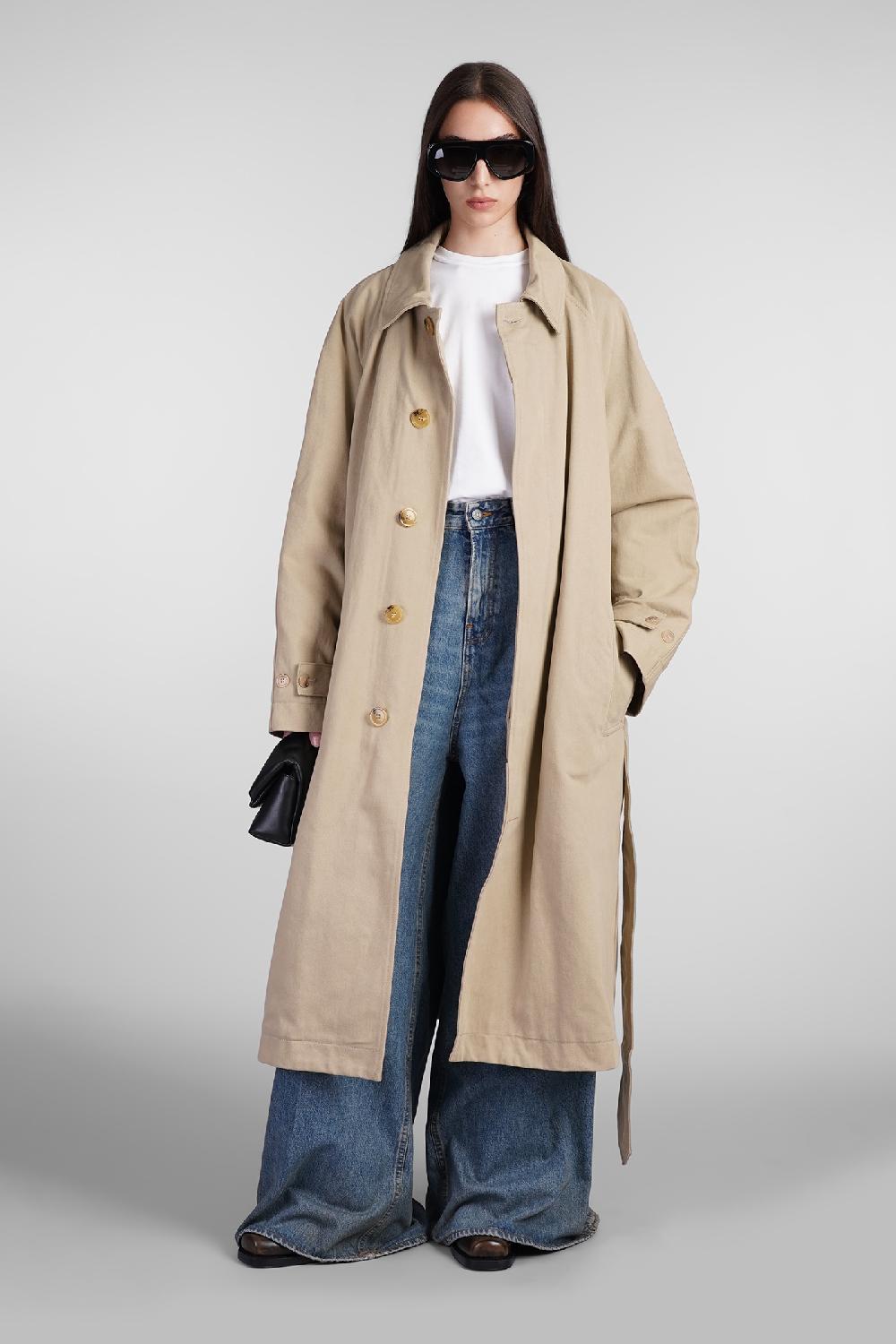 Deliberti Haikure Trench thatcher bull ley in cotone beige cod. 404648 - Deliberti The Luxury Shopping Offerta migliore