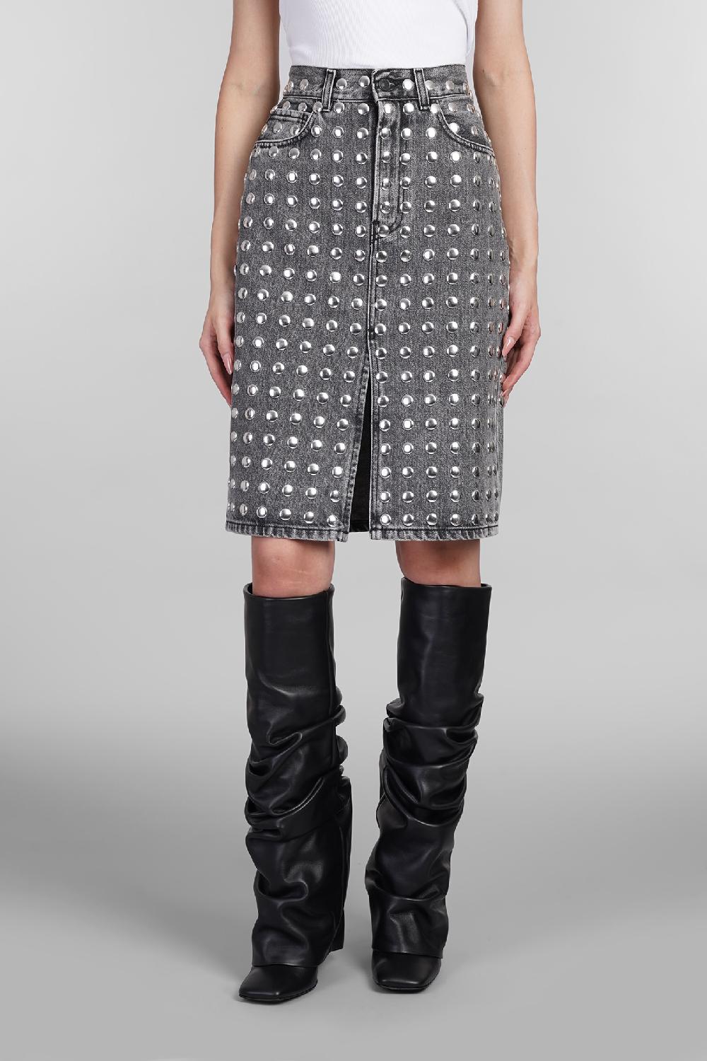 Deliberti Haikure Gonna stormy in cotone grigio cod. 404652 - Deliberti The Luxury Shopping