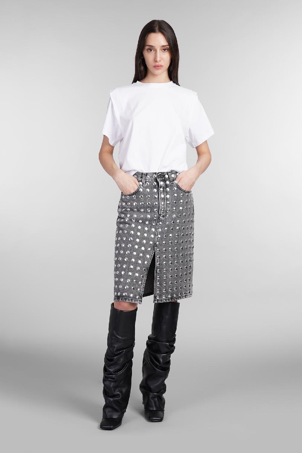 Deliberti Haikure Gonna stormy in cotone grigio cod. 404652 - Deliberti The Luxury Shopping Offerte esclusive