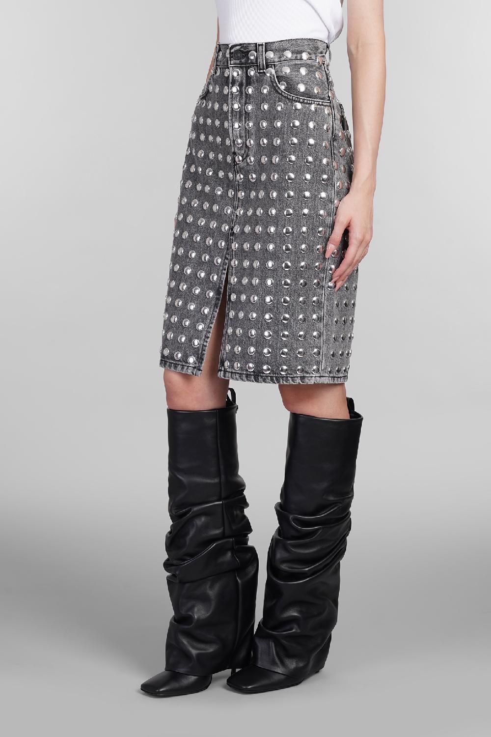 Deliberti Haikure Gonna stormy in cotone grigio cod. 404652 - Deliberti The Luxury Shopping Offerte esclusive