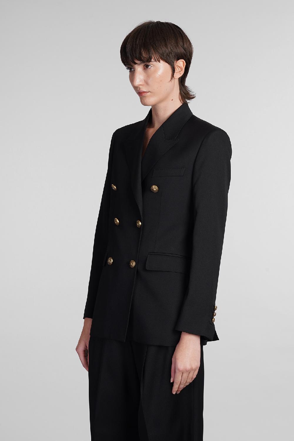 Deliberti Golden Goose Deluxe Brand Blazer in lana nera cod. 394396 - Deliberti The Luxury Shopping In Linea