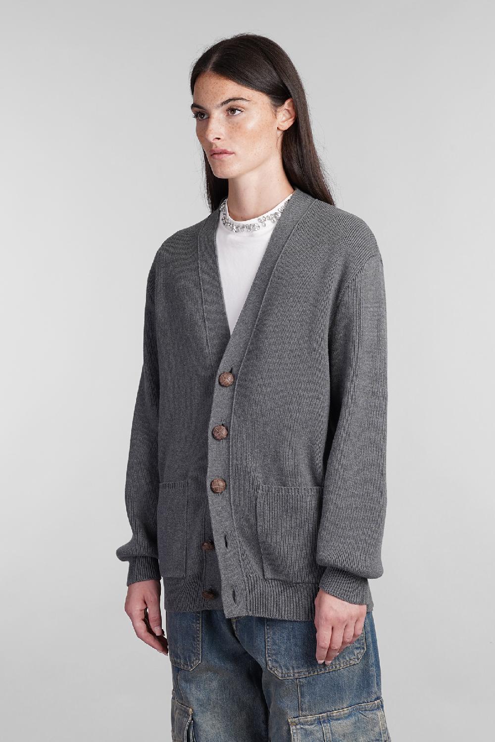 Deliberti Golden Goose Deluxe Brand Cardigan in cotone grigio cod. 404900 - Deliberti The Luxury Shopping Consegna Veloce