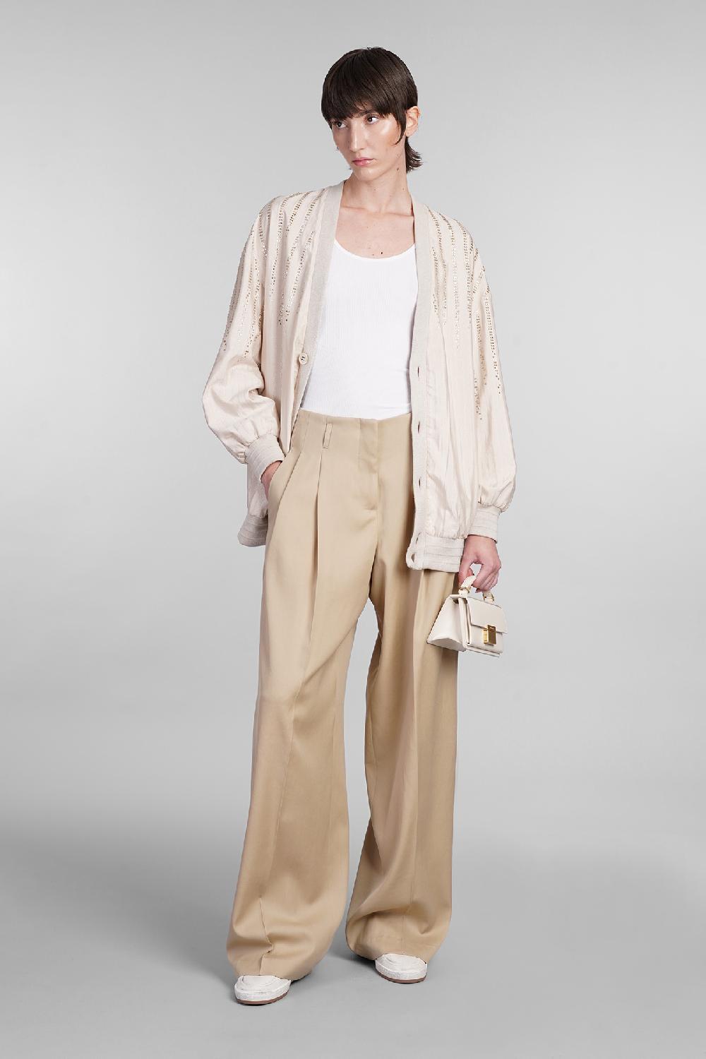 Deliberti Golden Goose Deluxe Brand Cardigan in seta beige cod. 401568 - Deliberti The Luxury Shopping Sottocosto