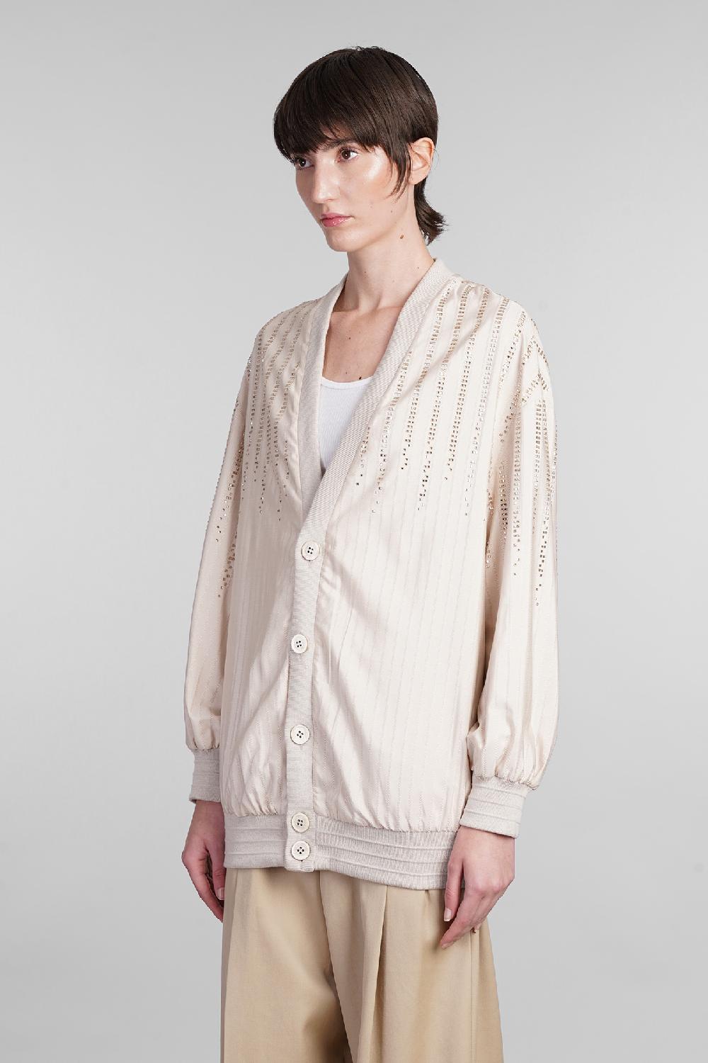 Deliberti Golden Goose Deluxe Brand Cardigan in seta beige cod. 401568 - Deliberti The Luxury Shopping Sottocosto