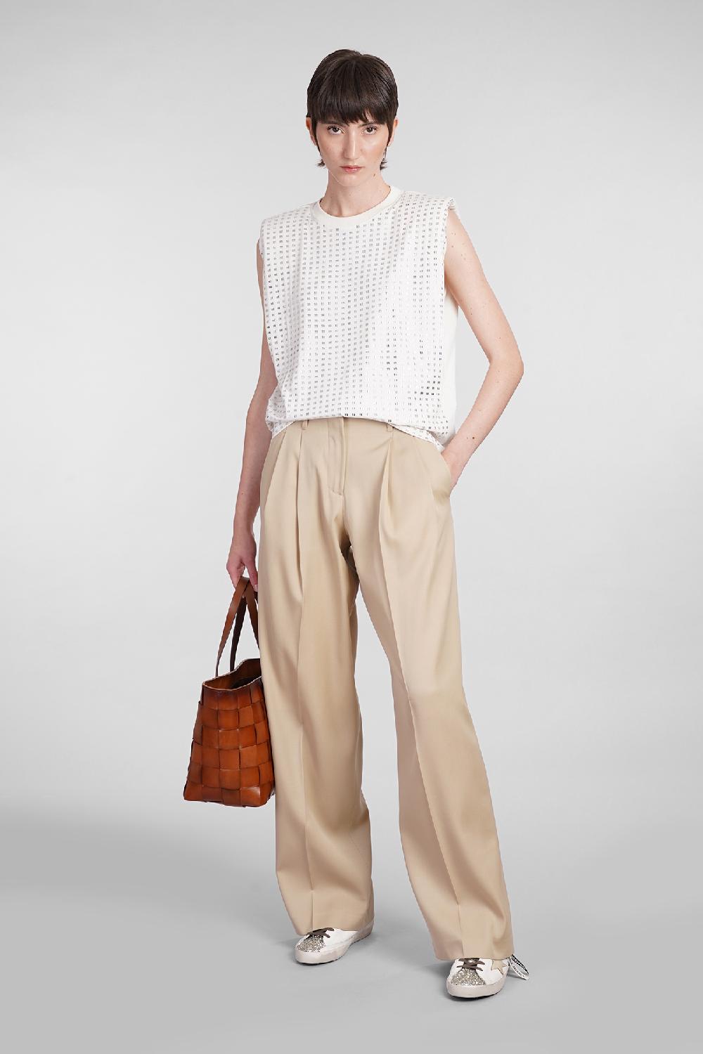 Deliberti Golden Goose Deluxe Brand Pantalone in lana beige cod. 401575 - Deliberti The Luxury Shopping Presa